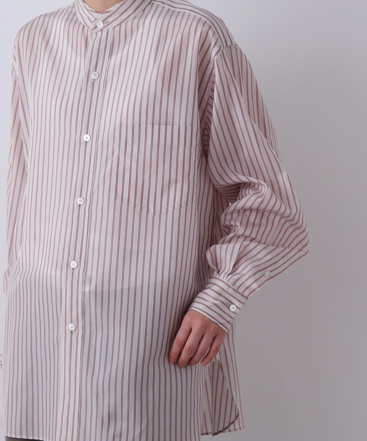 YLEVE / ACETATE CUPRA STRIPE SHIRT
