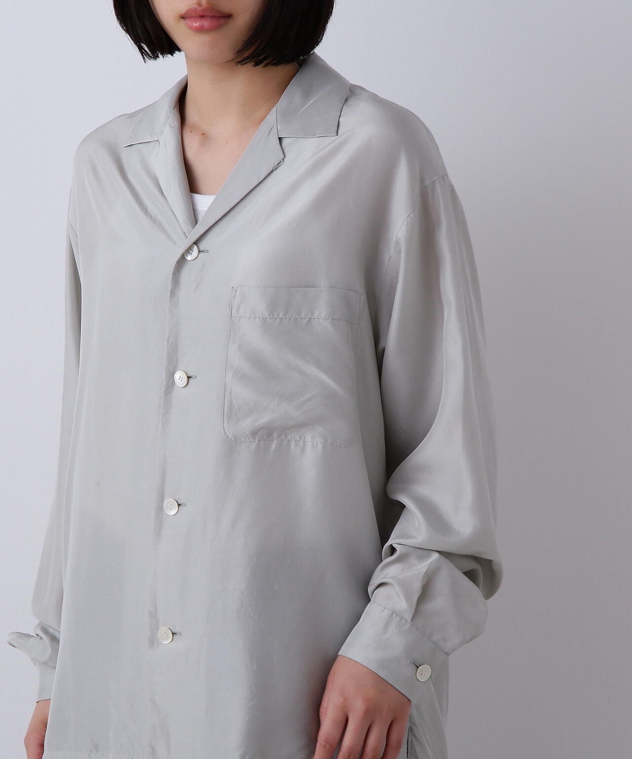 YLEVE / SILK HABUTAE PAJAMA SHIRT
