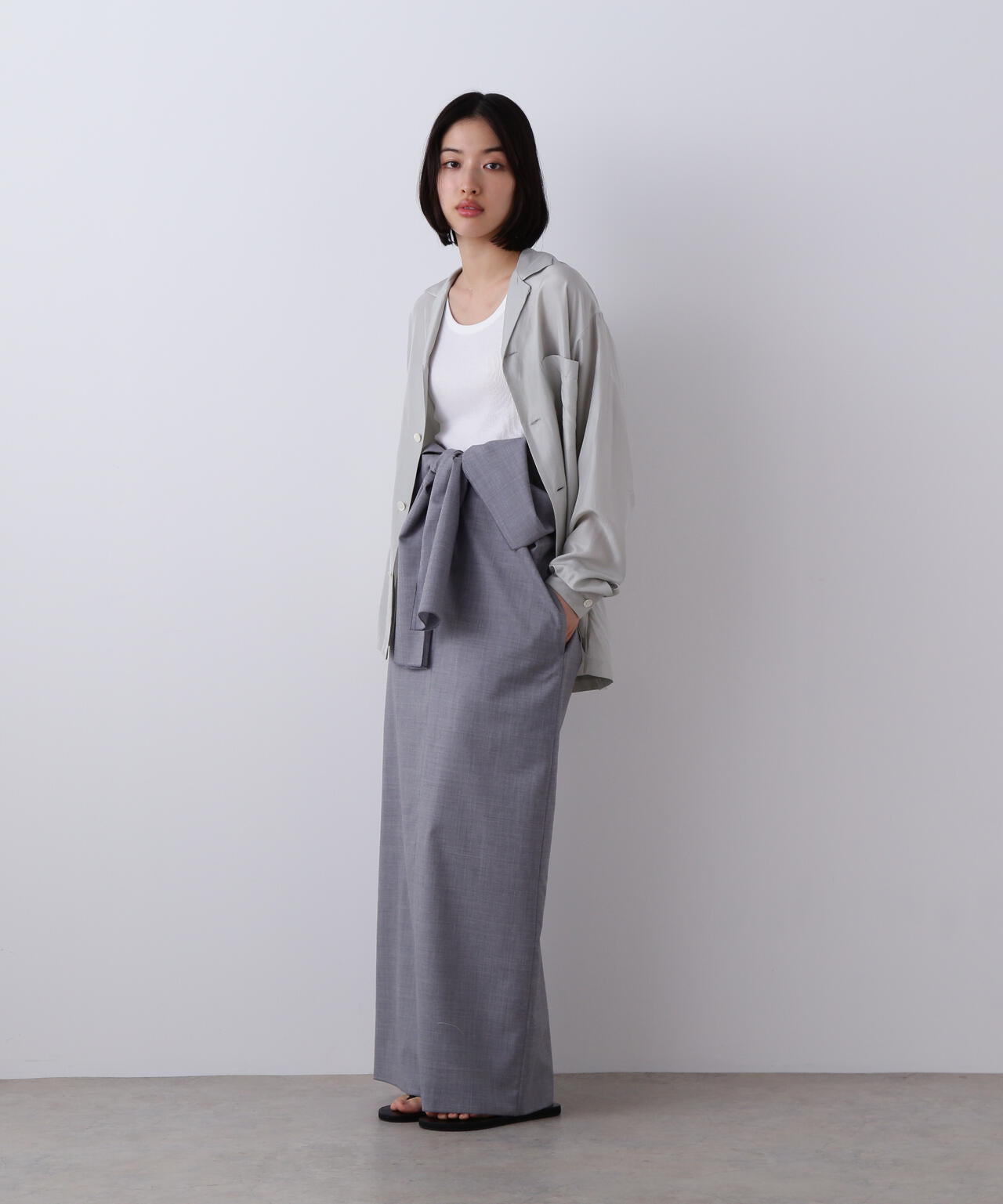 YLEVE / SILK HABUTAE PAJAMA SHIRT