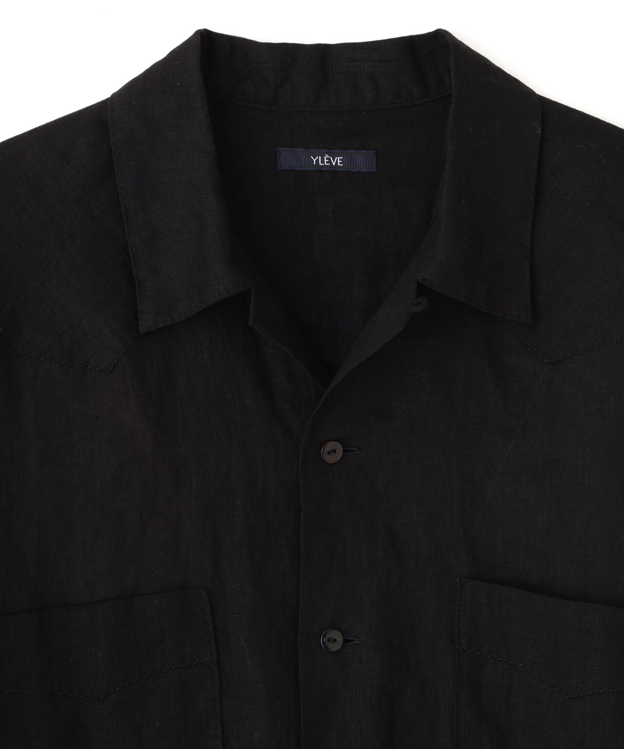 YLEVE / COTTON RAMIE VOILE HAND STITCH SHIRT