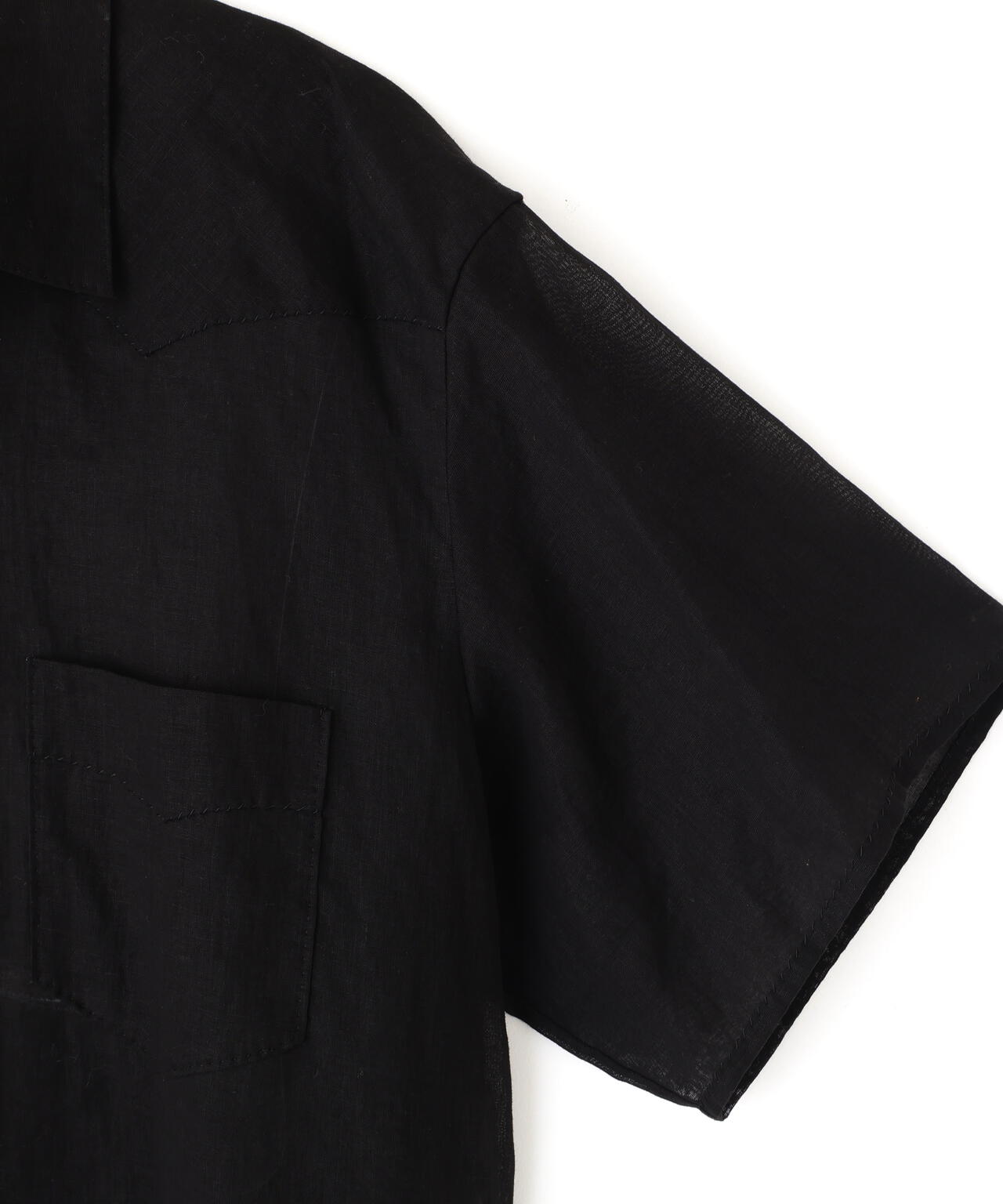 YLEVE / COTTON RAMIE VOILE HAND STITCH SHIRT