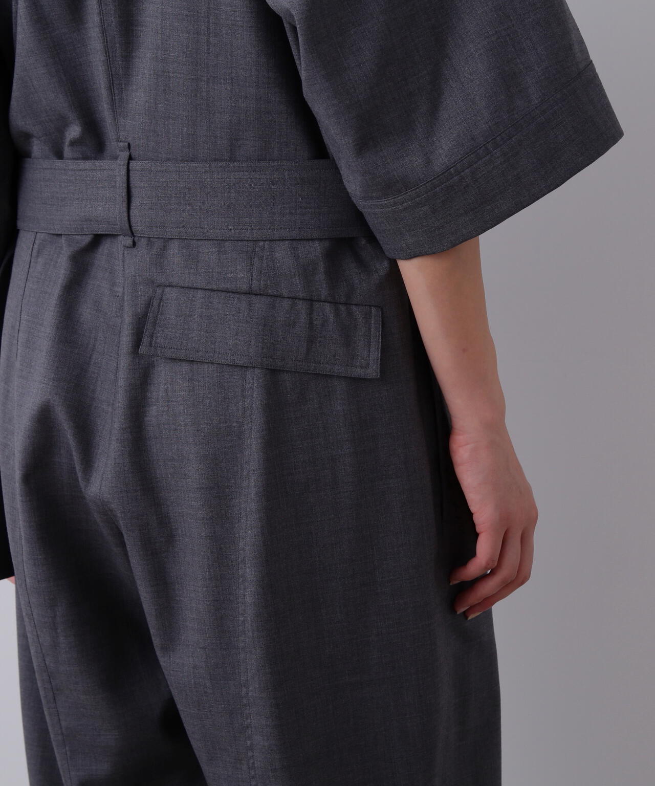 YLEVE / SUPER120'S CHAMBRAY WOOL ALL IN ONE
