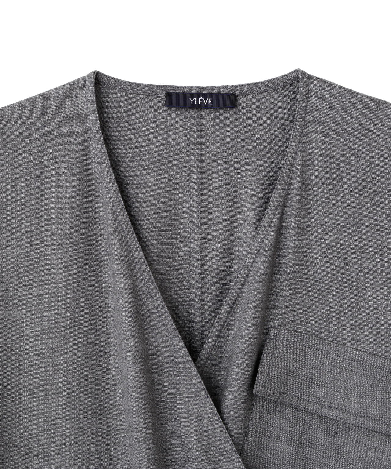YLEVE / SUPER120'S CHAMBRAY WOOL ALL IN ONE