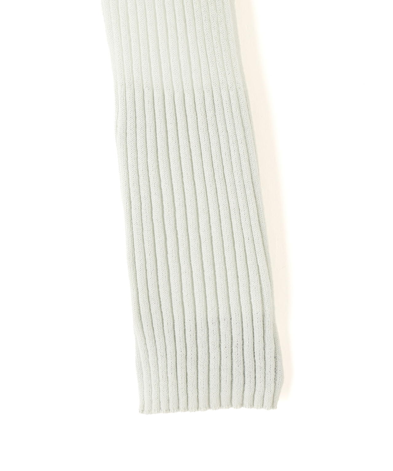 YLEVE / SHEER RIB KNIT LONG SLEEVE PULLOVER