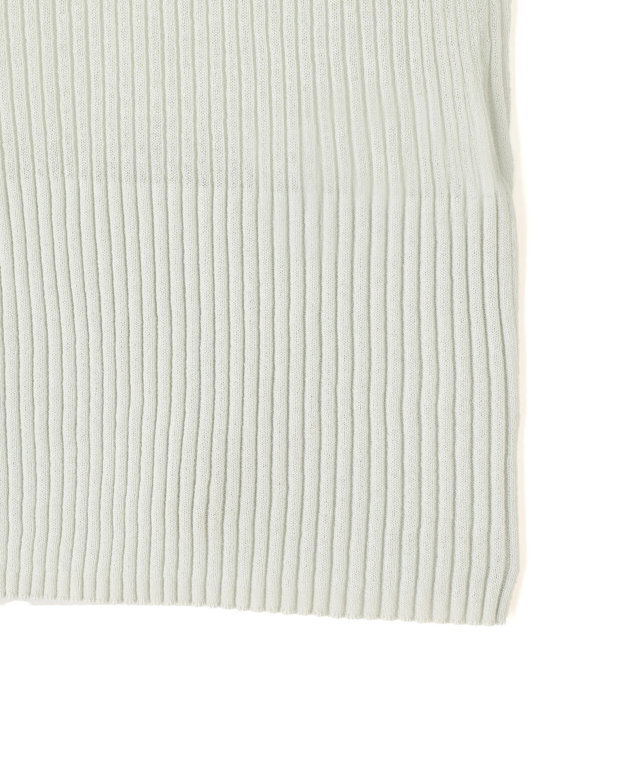 YLEVE / SHEER RIB KNIT LONG SLEEVE PULLOVER