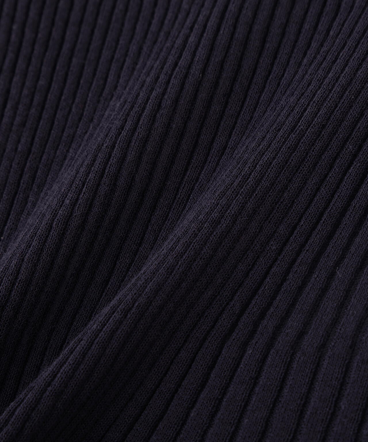 YLEVE / SHEER RIB KNIT LONG SLEEVE PULLOVER