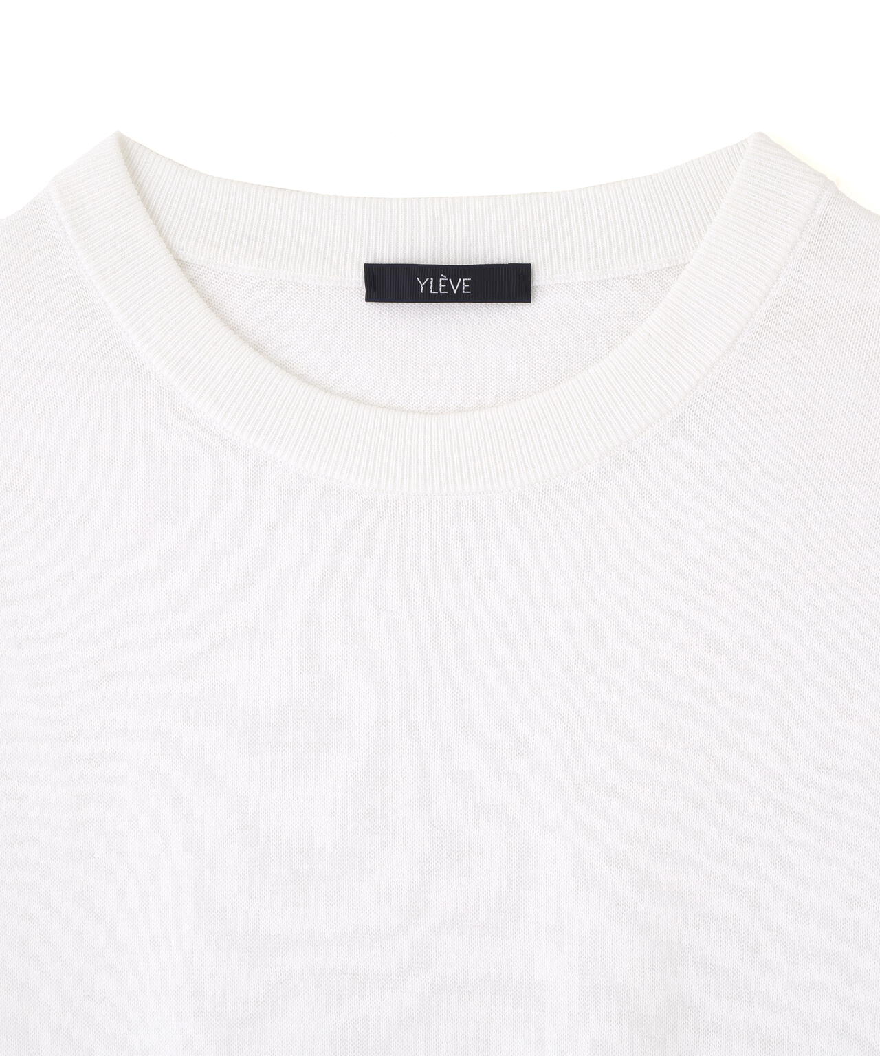 YLEVE / COTTON LINEN KNIT ASYMMETRY PULLOVER