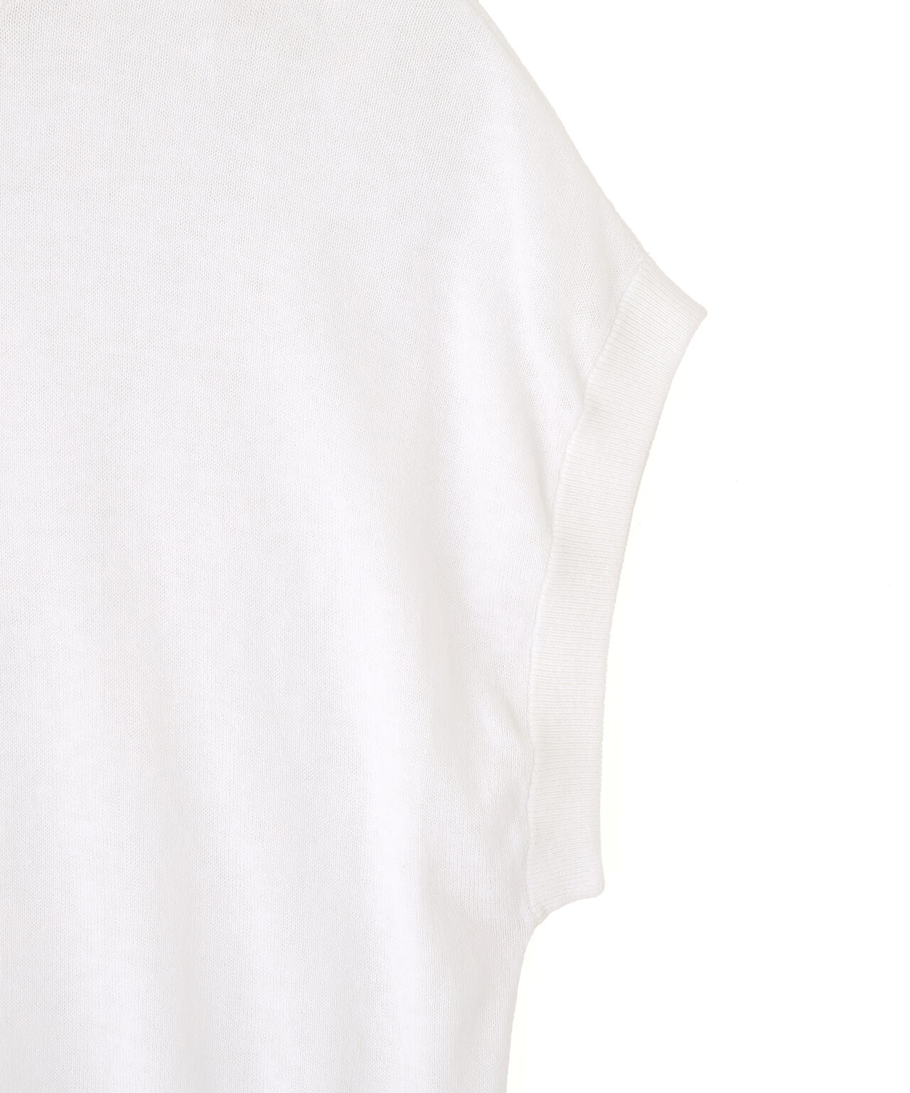 YLEVE / COTTON LINEN KNIT ASYMMETRY PULLOVER