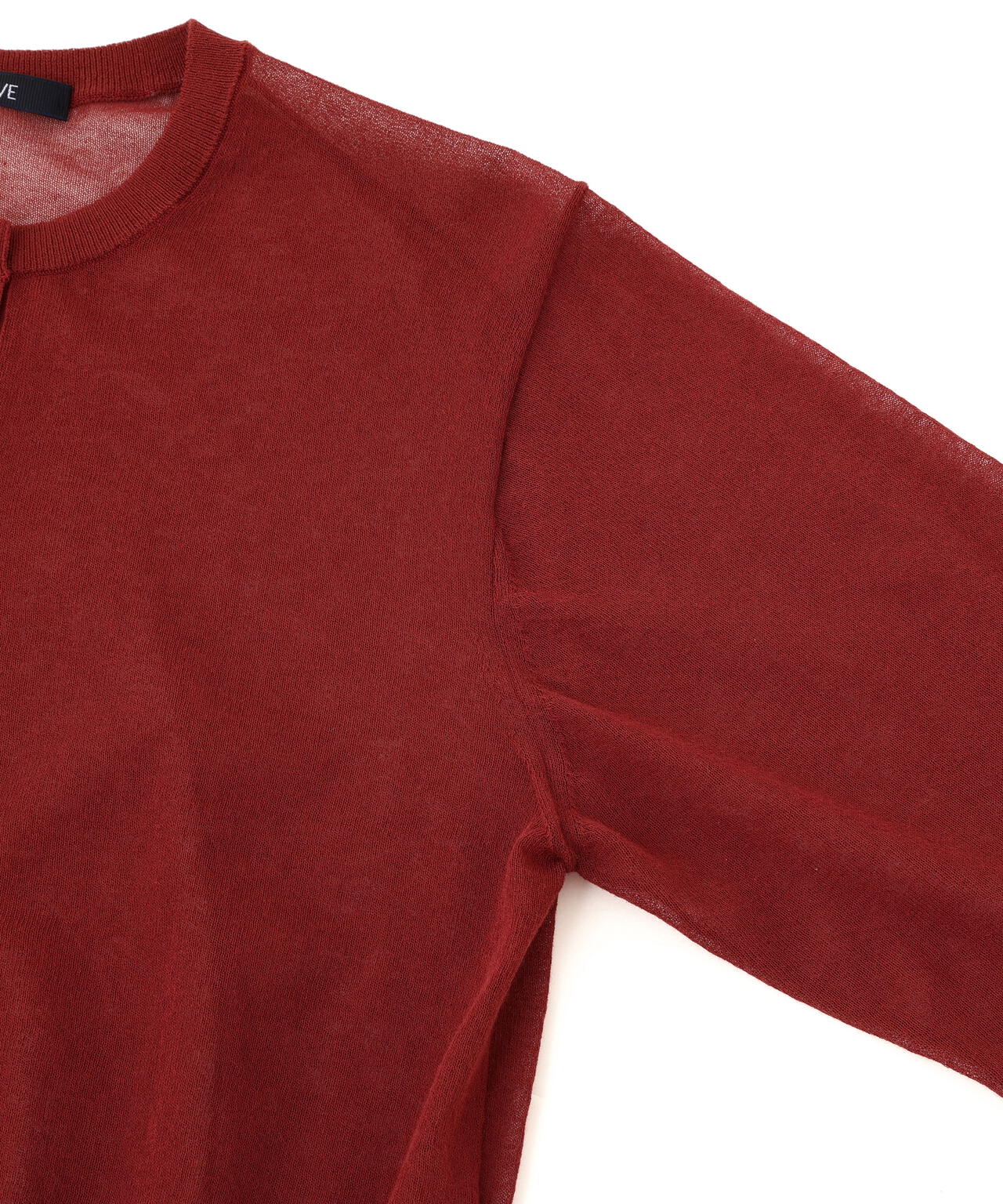 YLEVE / SHEER RIB KNIT CARDIGAN