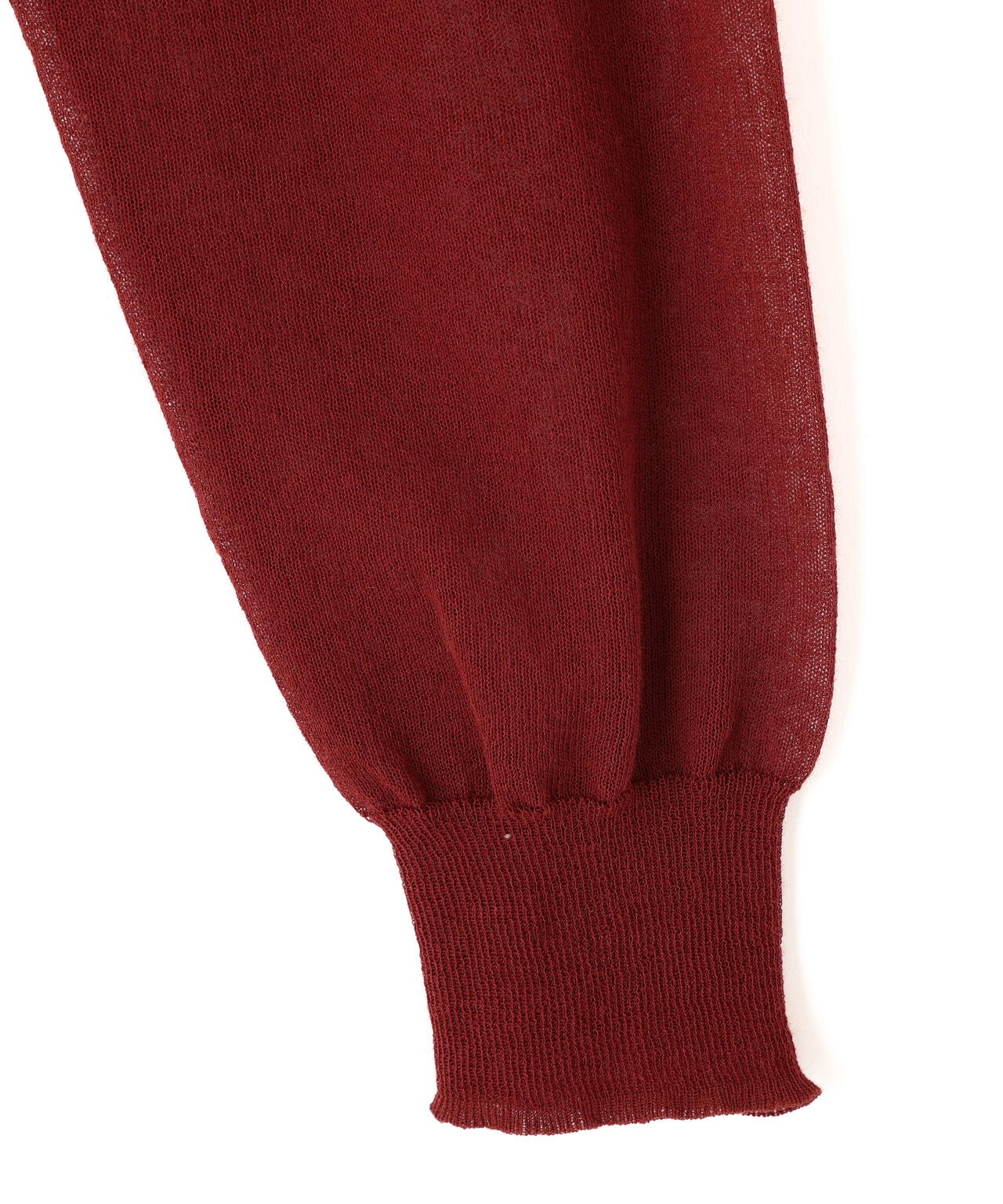 YLEVE / SHEER RIB KNIT CARDIGAN