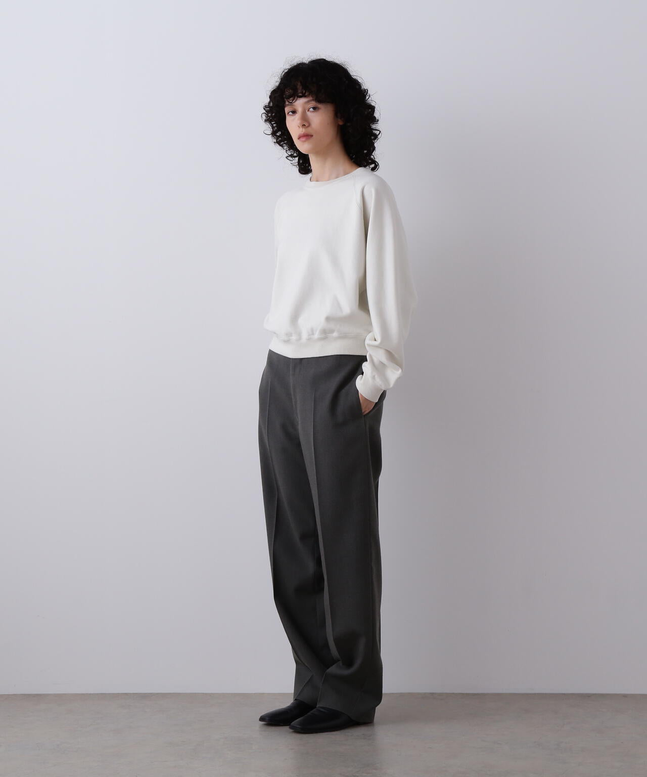 YLEVE / ORGANIC COTTON SUN FADED SWEAT PULLOVER