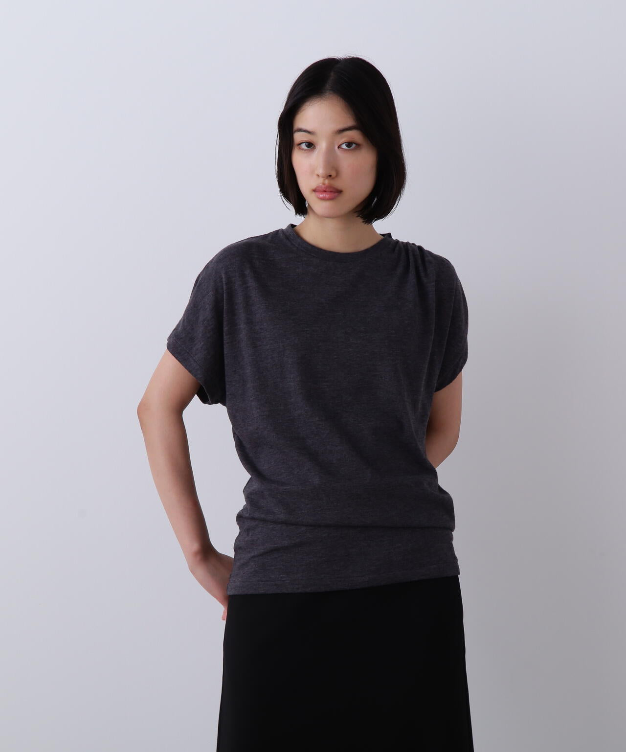 YLEVE / TETRON COTTON SLUB YARN JERSEY SLEEVELESS PULLOVER