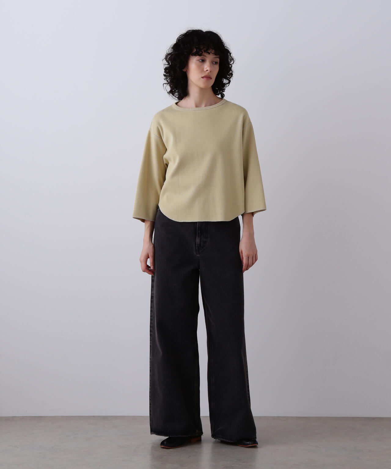 YLEVE / COTTON RIB PULLOVER