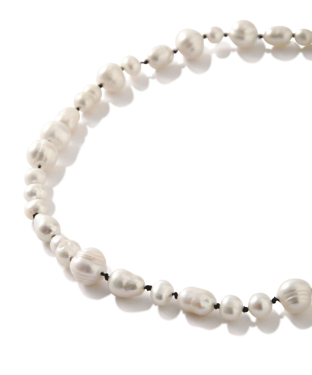 YLEVE / MIX PEARL NECKLACE KNOT 37cm