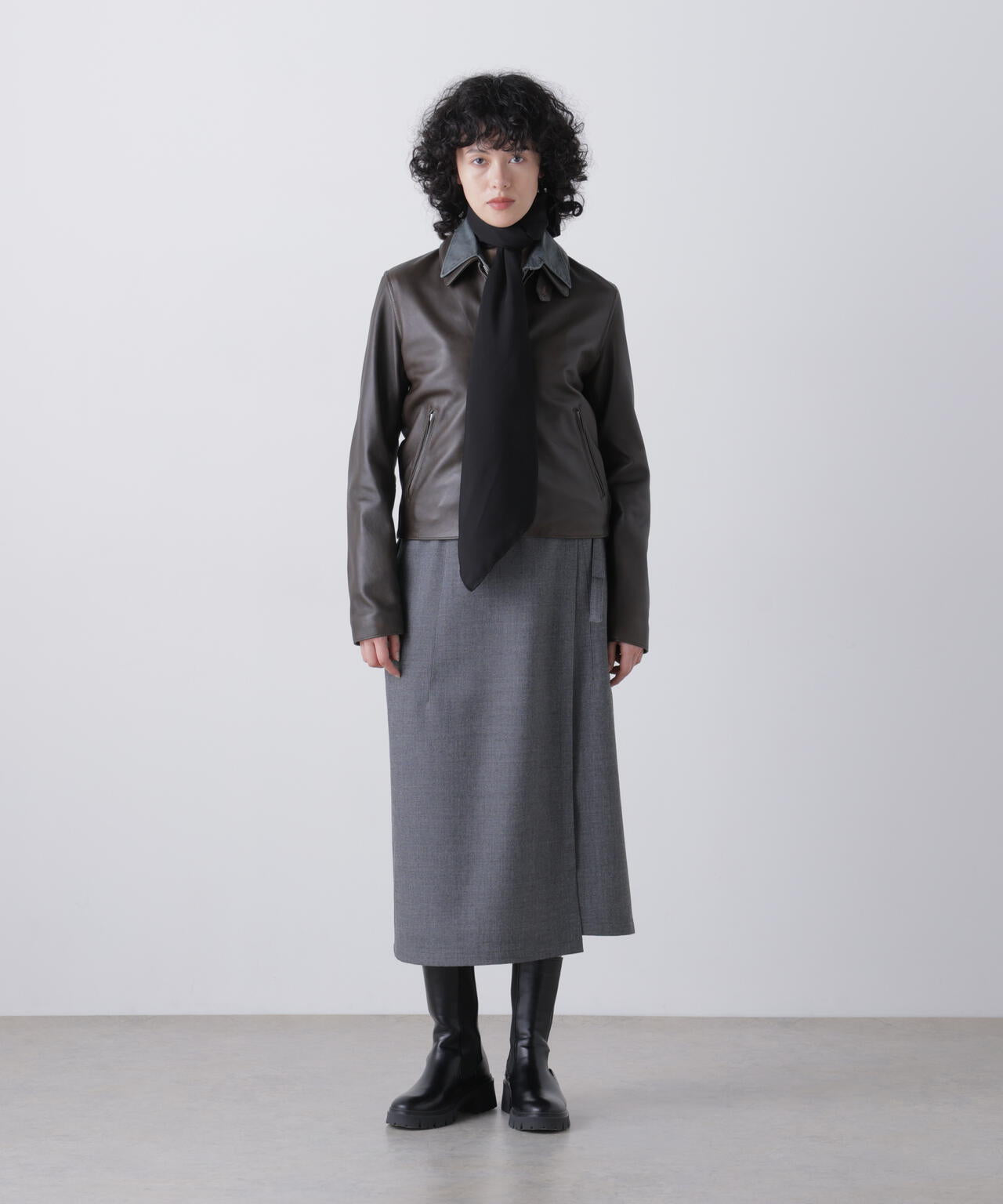 YLEVE / SHEEP AVIATOR LEATHER JACKET