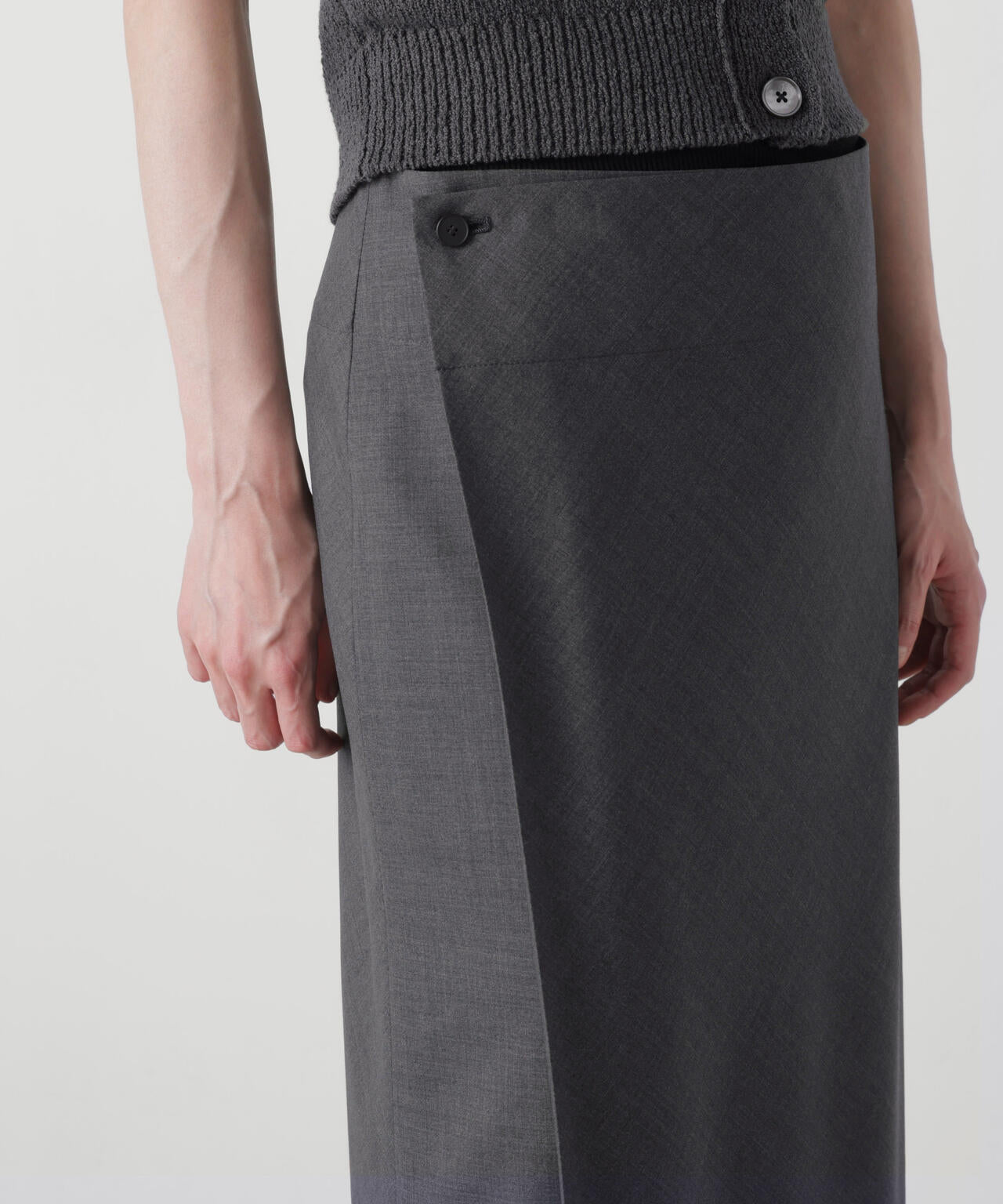 YLEVE / SUPER140's WOOL TROPICAL SKIRT