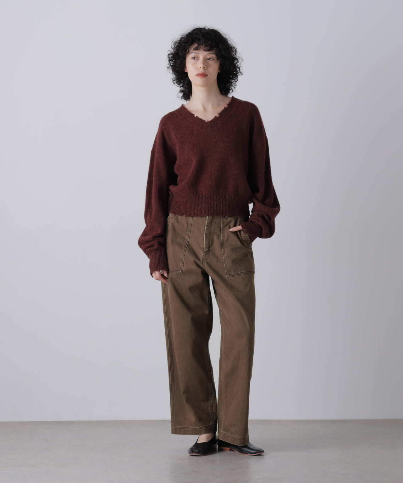 YLEVE / SUN-FADED COTTON TWILL PANTS