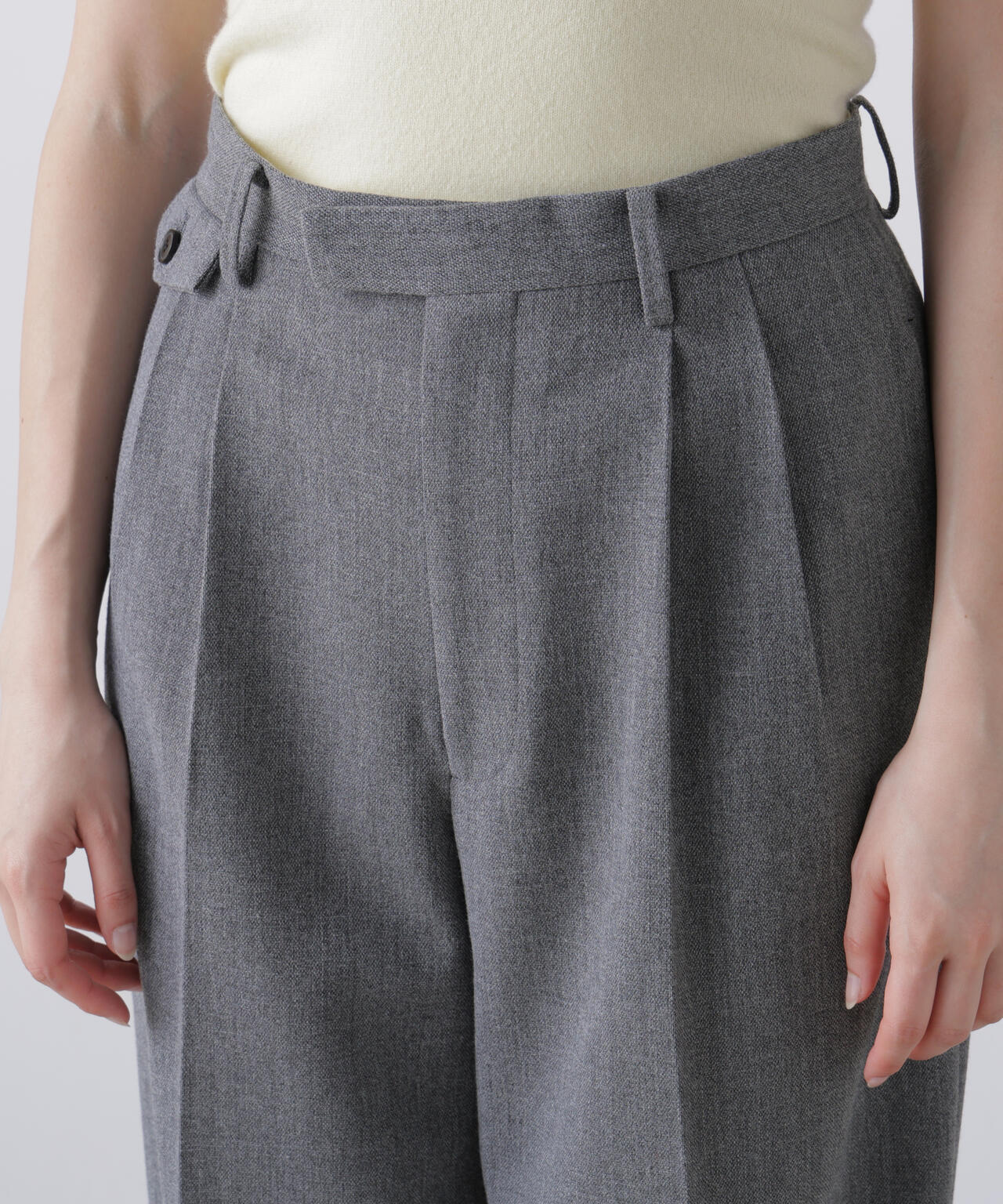 YLEVE / ROUGH WOOL TROUSERS