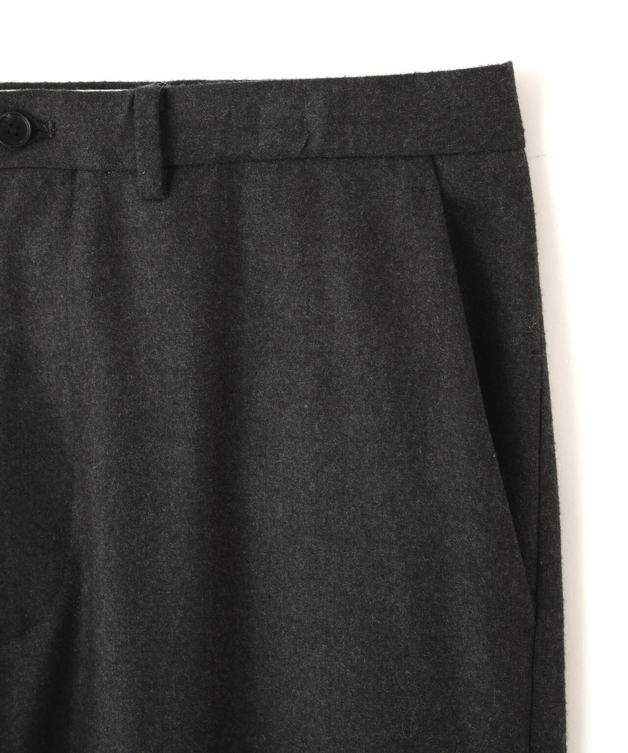 YLEVE / NON MULESING WOOL LIGHT FLANNEL TROUSERS