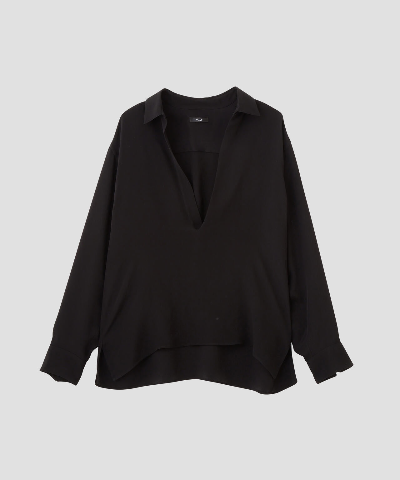 YLEVE / SILK DE CHINE SKIPPER SHIRT