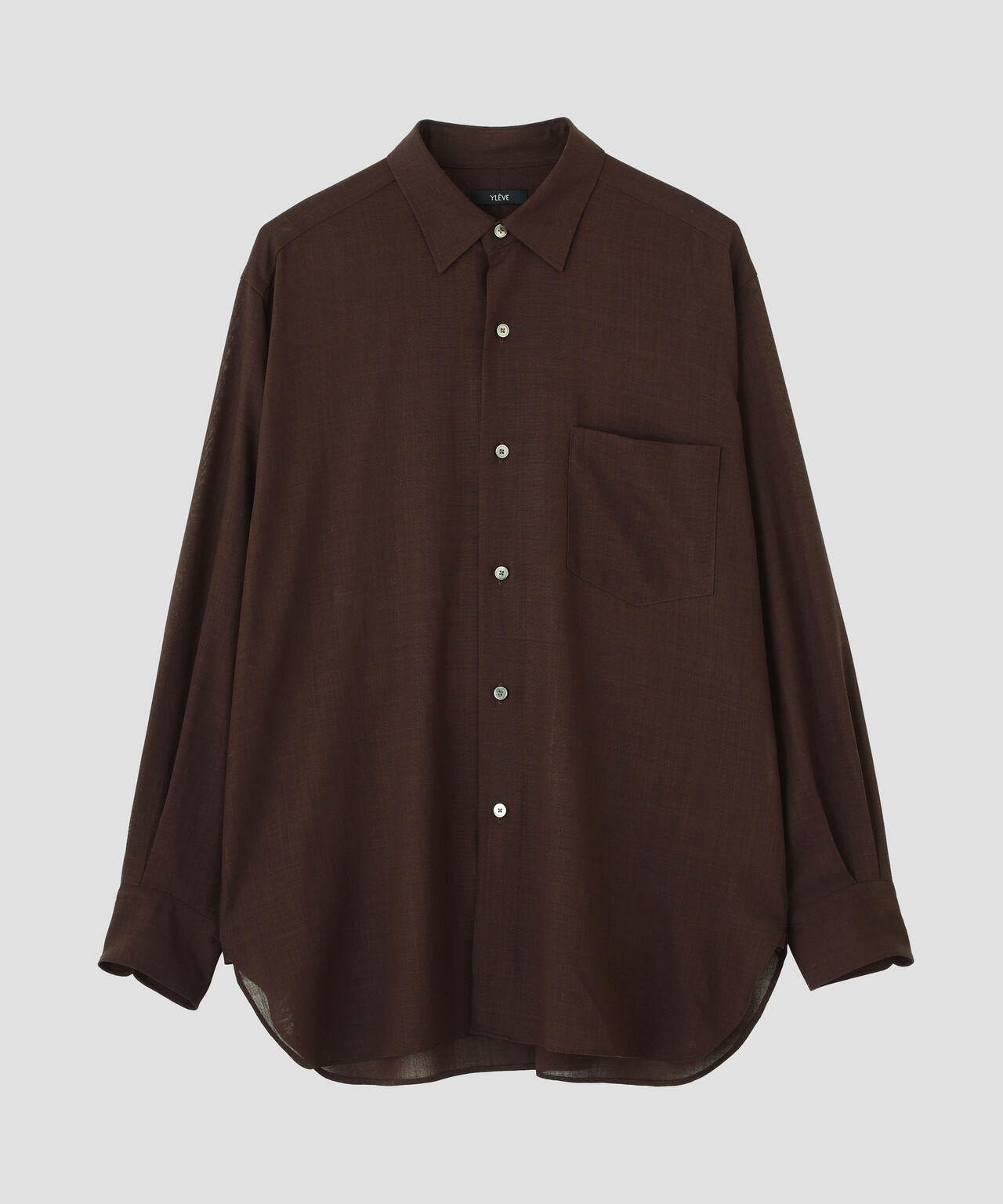 YLEVE / 2/72 SUPER 100’s WOOL HIGH-TWIST VOILE SHIRT