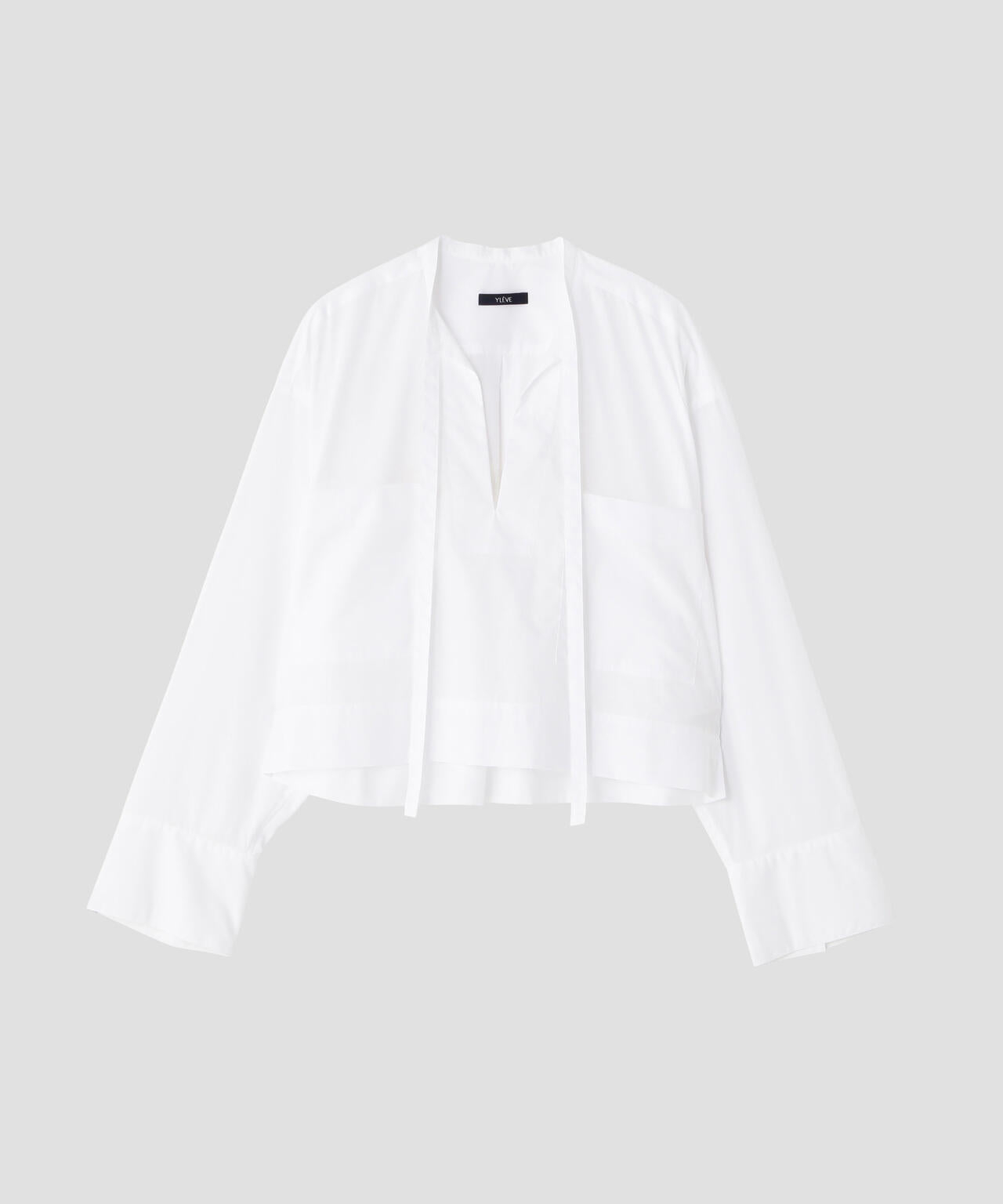 YLEVE / COTTON TYPEWRITER STRING SKIPPER SHIRT