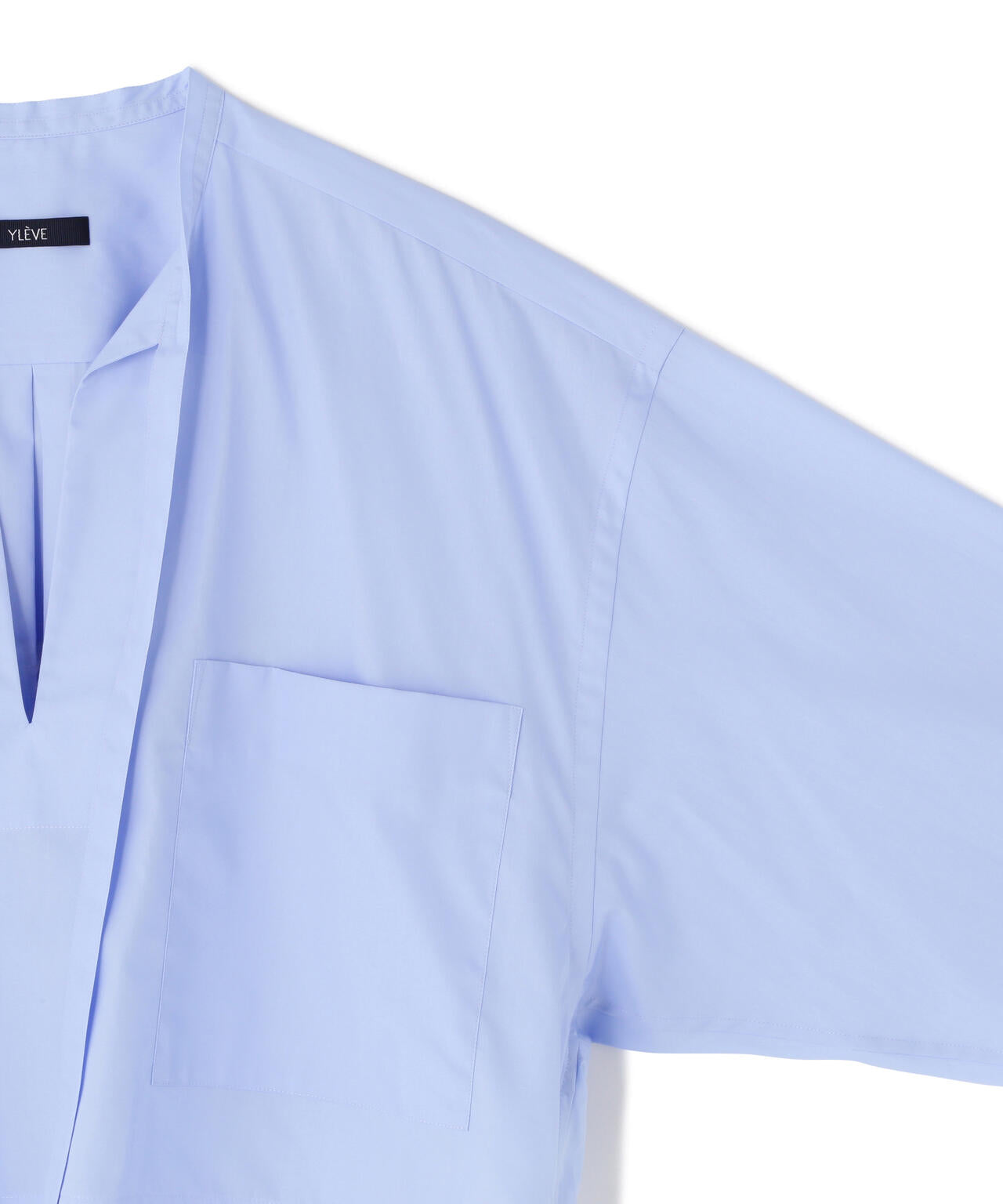 YLEVE / COTTON TYPEWRITER STRING SKIPPER SHIRT