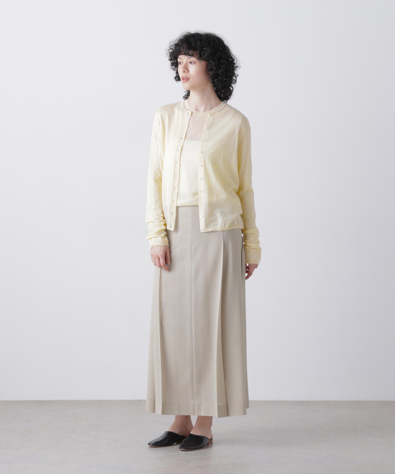 YLEVE / 2/100 FINE WOOL SHEER KNIT PULLOVER