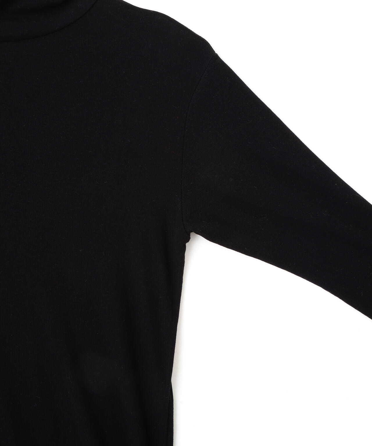YLEVE / SHEER HIGH-TWIST RIB JERSEY TURTLENECK PULLOVER