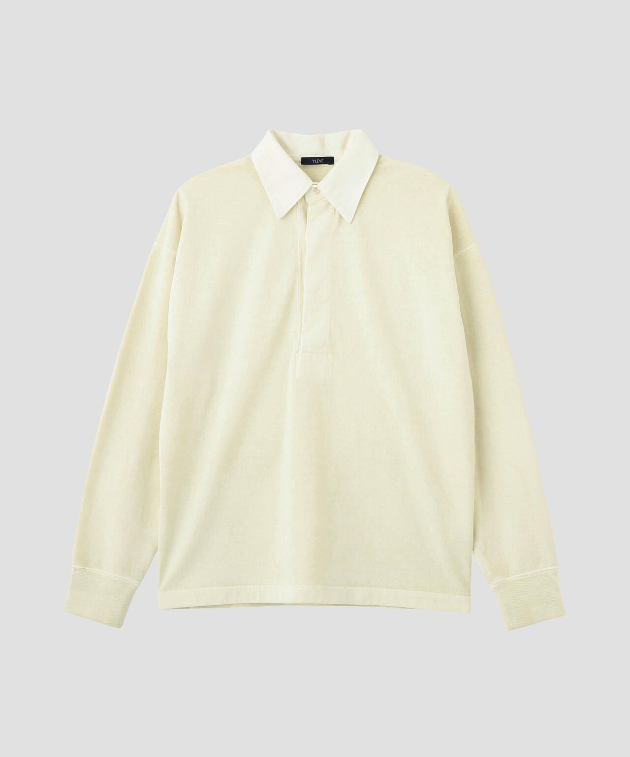 YLEVE / PIGMENT-DYED COTTON RUGBY SHIRT