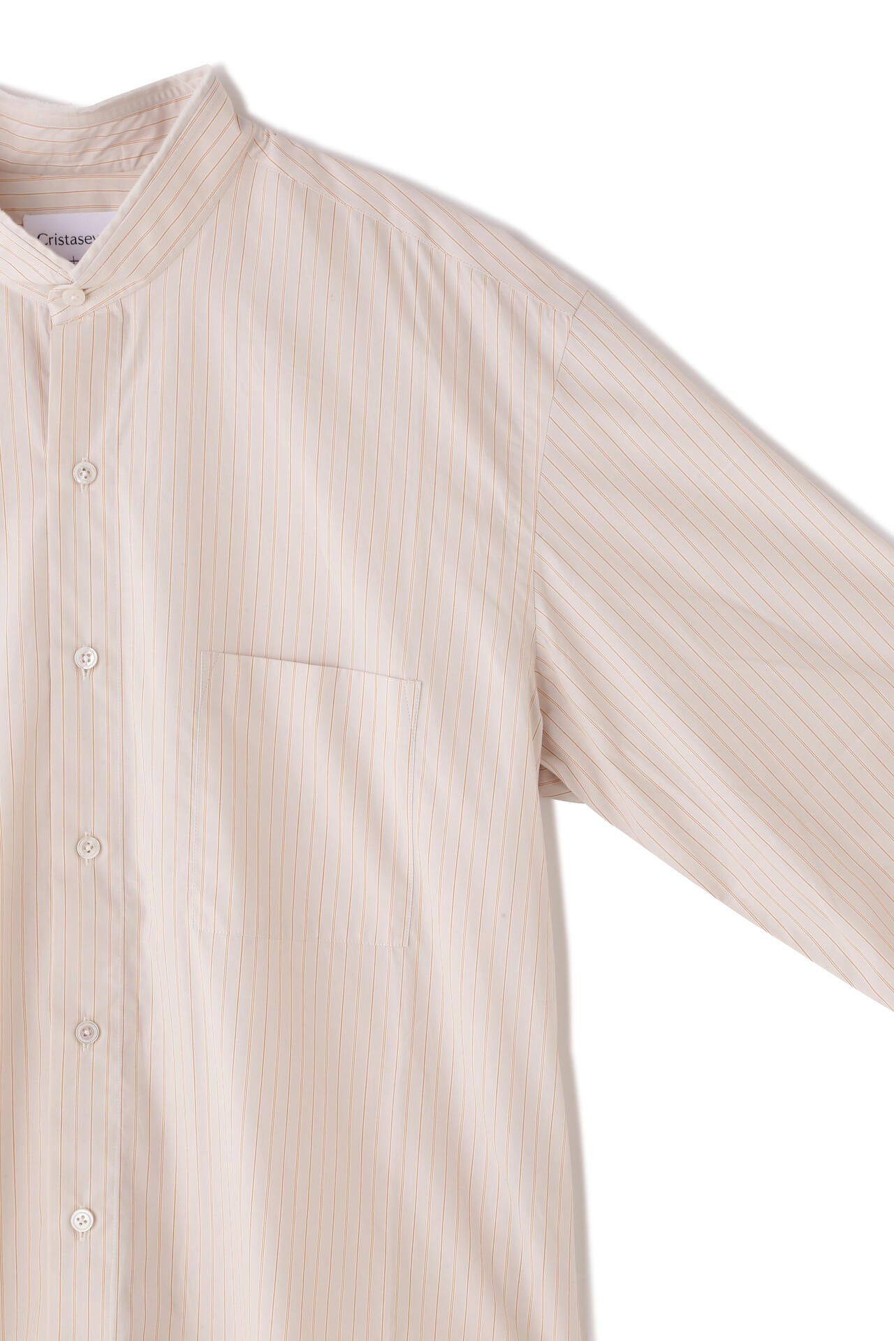 Cristaseya / HANDMADE MAO SHIRT WITH FRINGED COLLAR