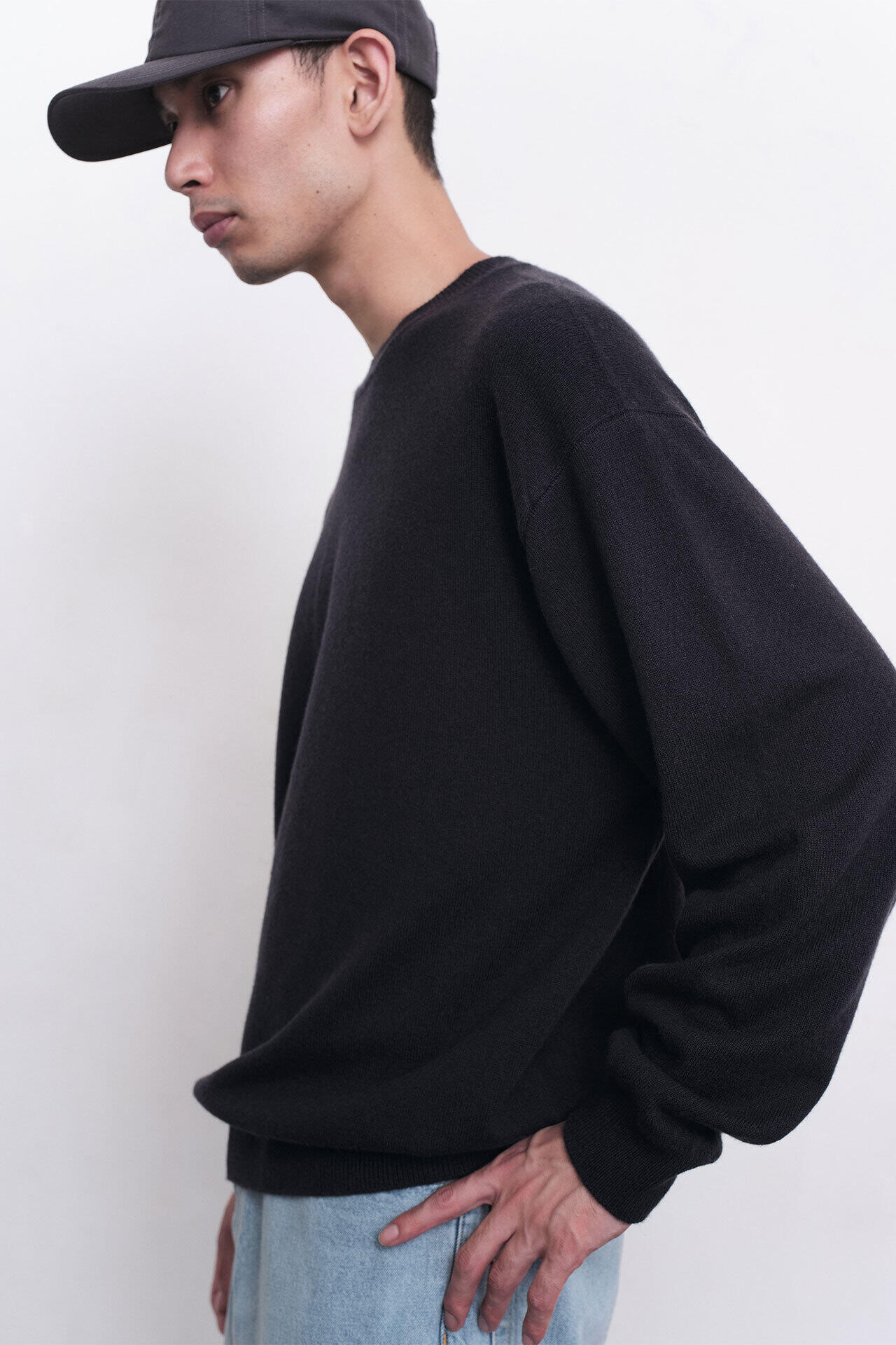 ［別注］Yonetomi / NEW BASIC CASHMERE KNIT P/O