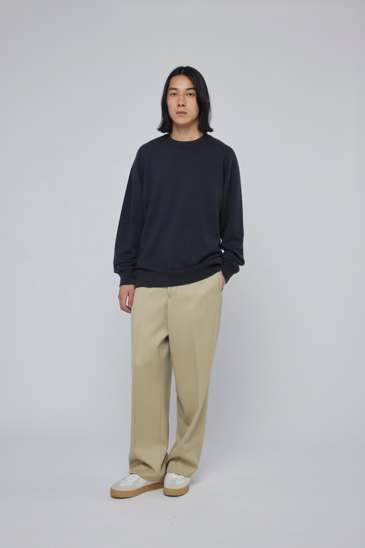 ［別注］Yonetomi / NEW BASIC CASHMERE KNIT P/O