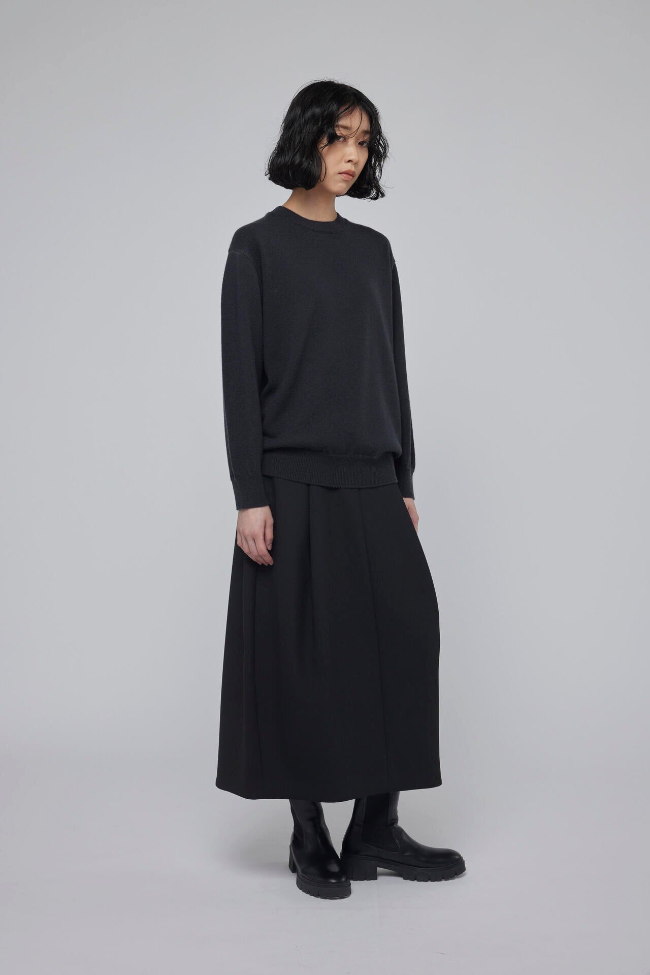 ［別注］Yonetomi / NEW BASIC CASHMERE KNIT P/O
