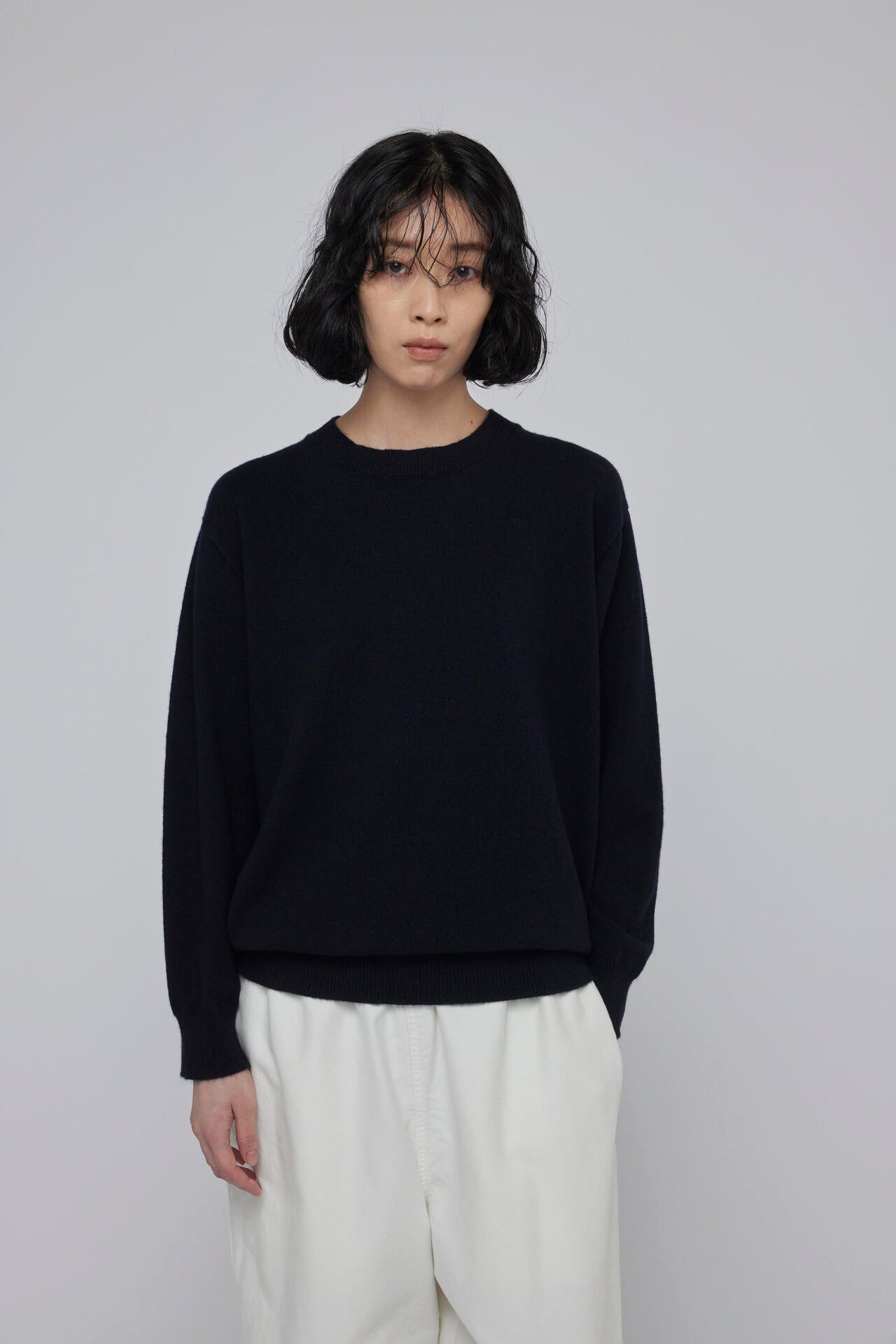 ［別注］Yonetomi / NEW BASIC CASHMERE KNIT P/O