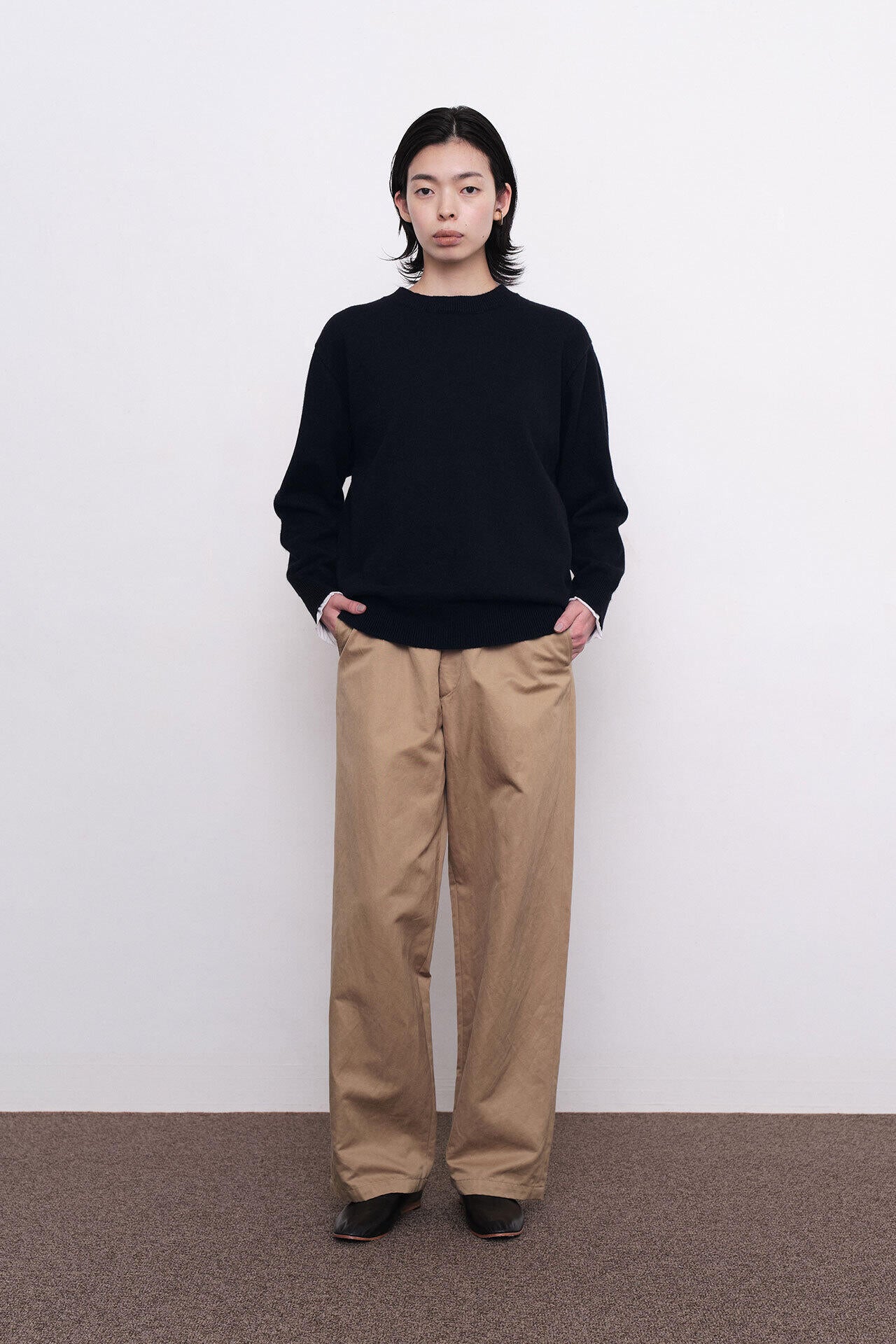 ［別注］Yonetomi / NEW BASIC CASHMERE KNIT P/O