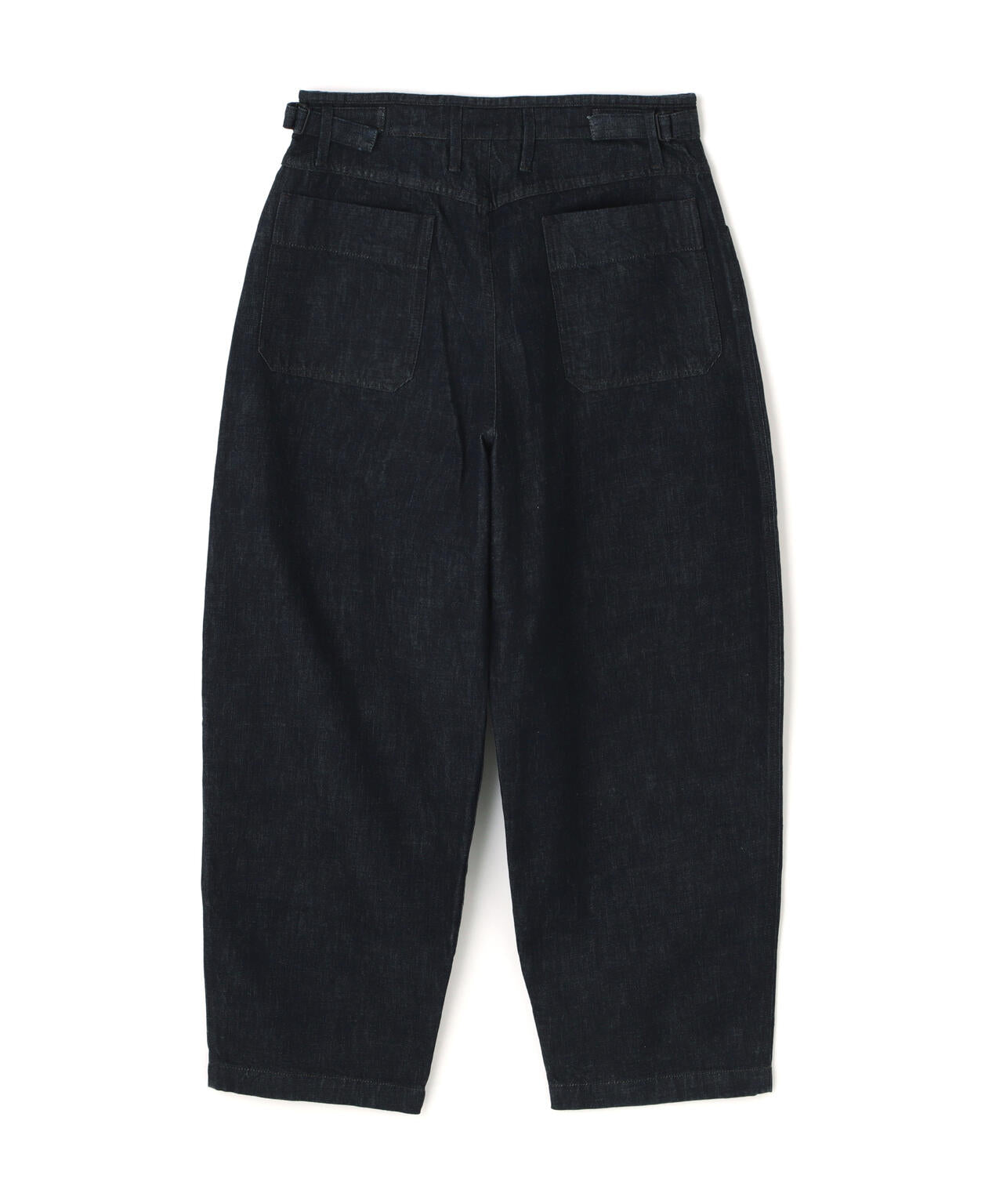 LEMAIRE / HEAVY INDIGO DENIM PLEATED WORKWEAR PANTS
