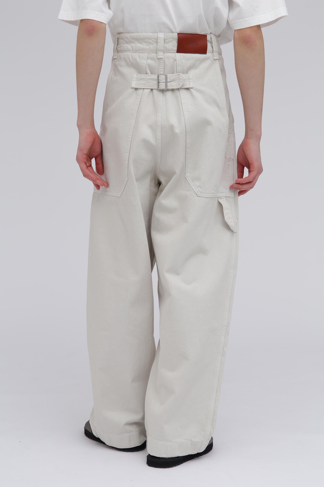 STUDIO NICHOLSON / ARCHIVE MODEL STRIPE DENIM PLEATED CARPENTER PANT