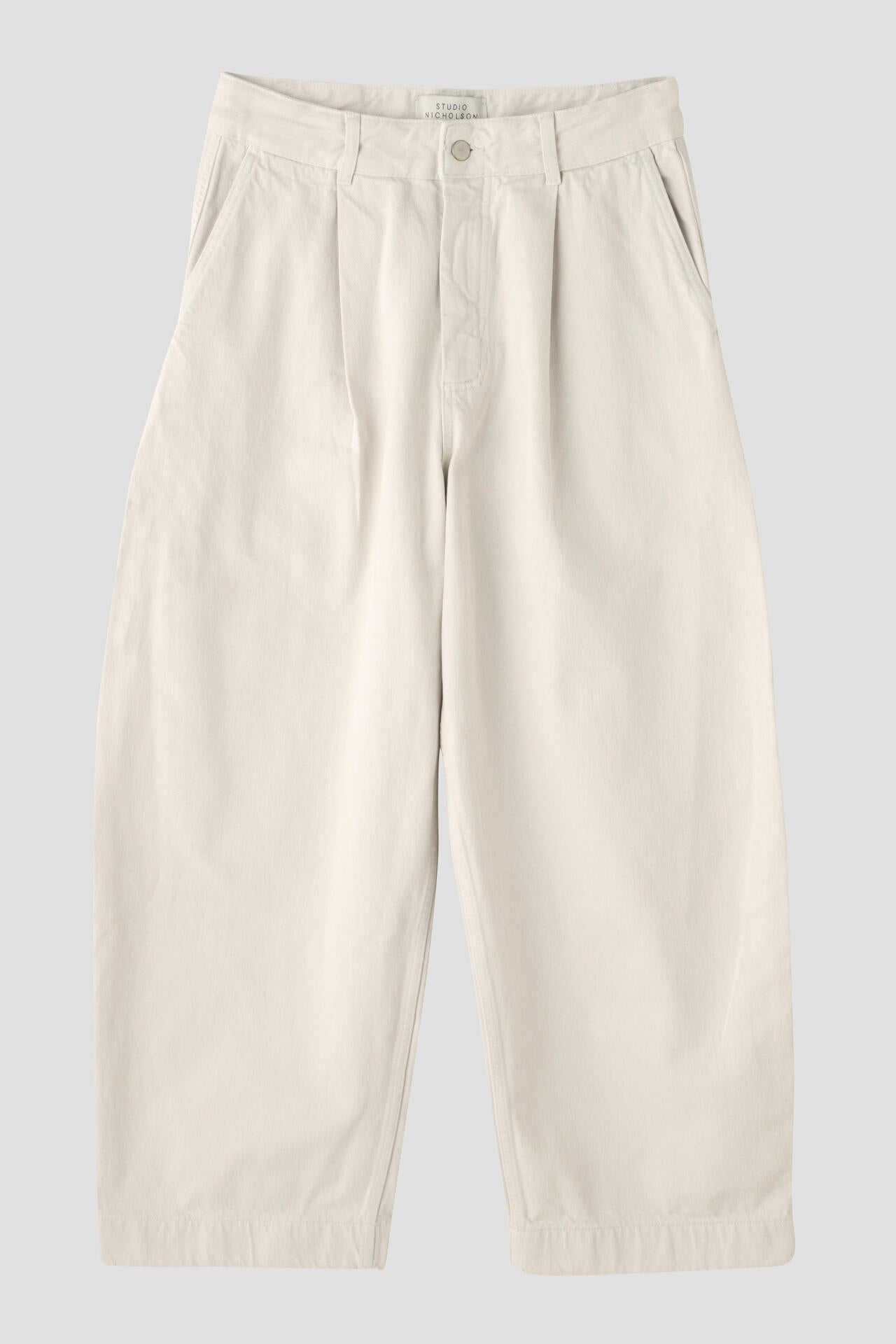 STUDIO NICHOLSON / ARCHIVE MODEL STRIPE DENIM PLEATED CARPENTER PANT