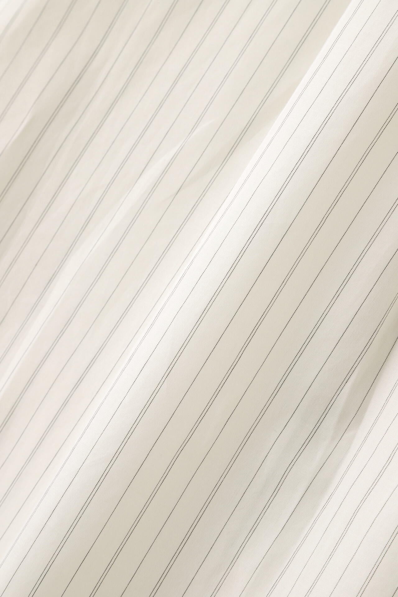 STUDIO NICHOLSON / TICKING STRIPE OVERSIZED FRENCH PLACKET SHIRT