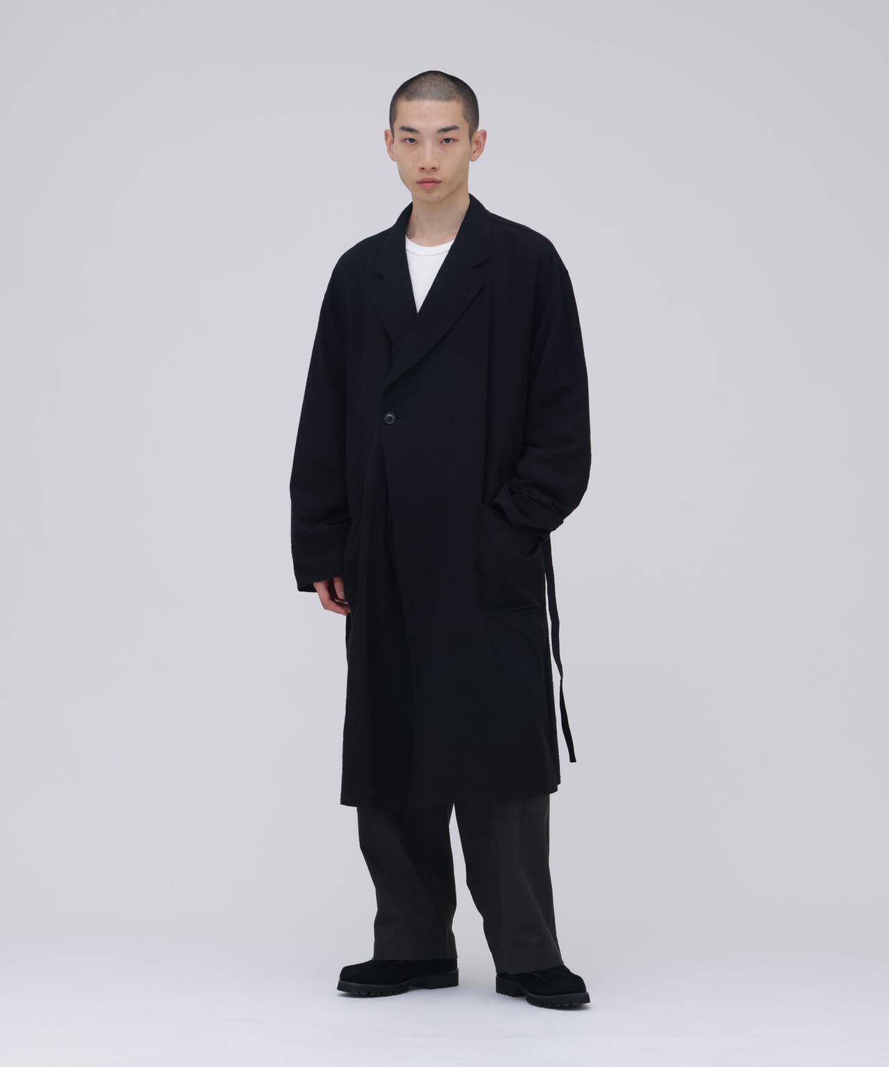 [別注] blurhms / SILK COTTN NEP PLAID COAT