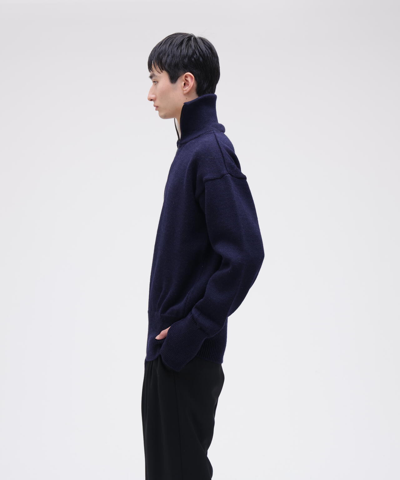 MILLER RAYNER / Quarter neck polo sweater