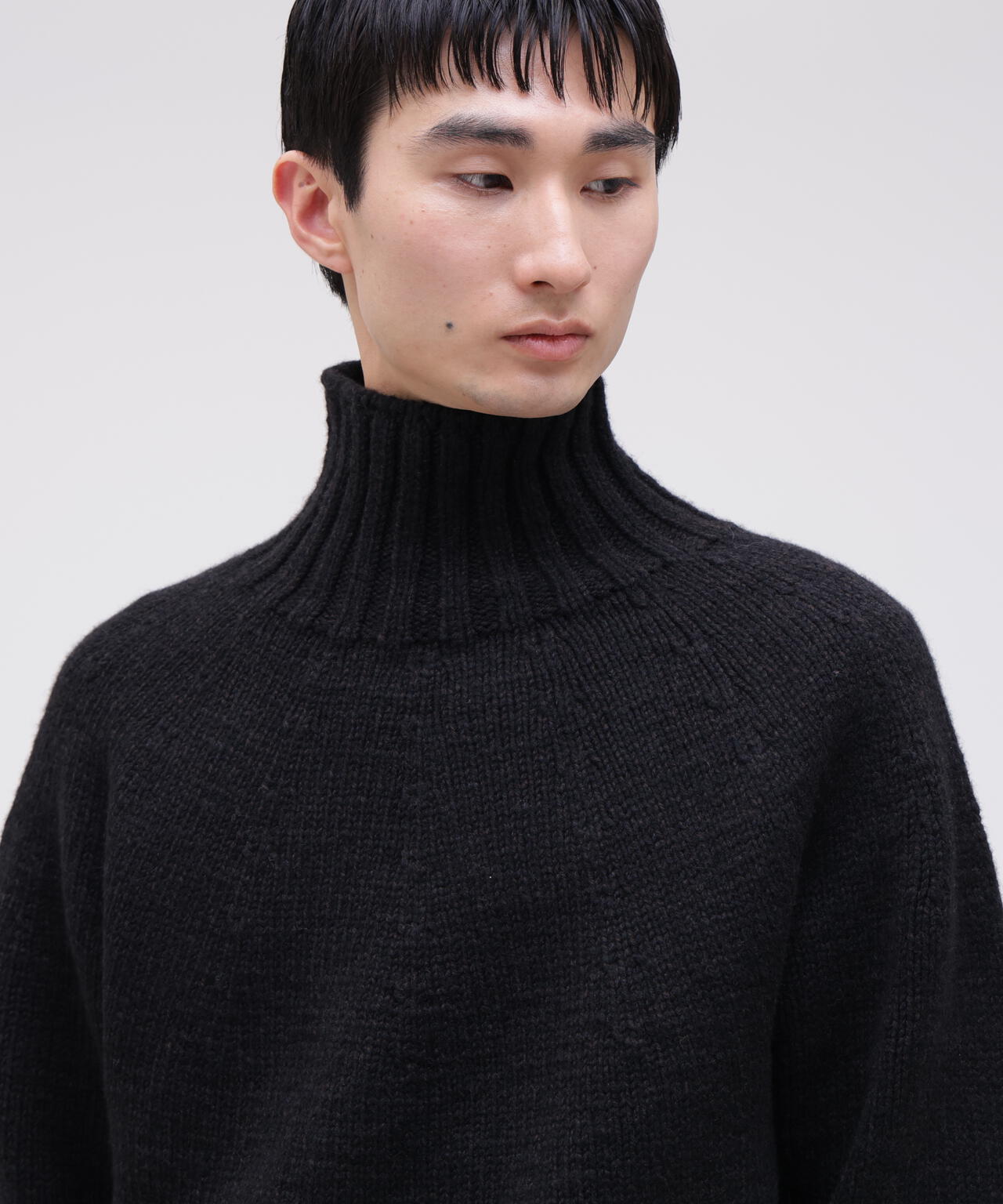 slopeslow / yoke top turtle neck sweater