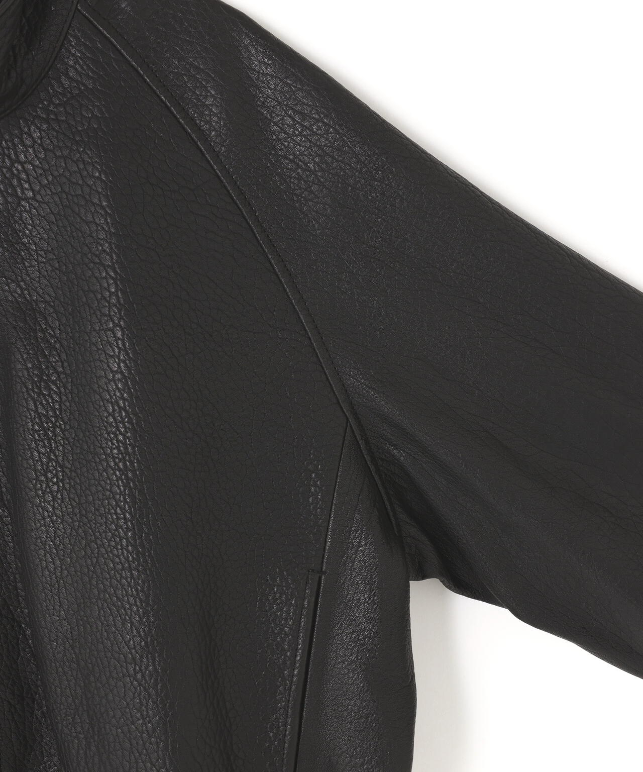 STUDIO NICHOLSON / TEXTURED LEATHER HARRINGTON JACKET