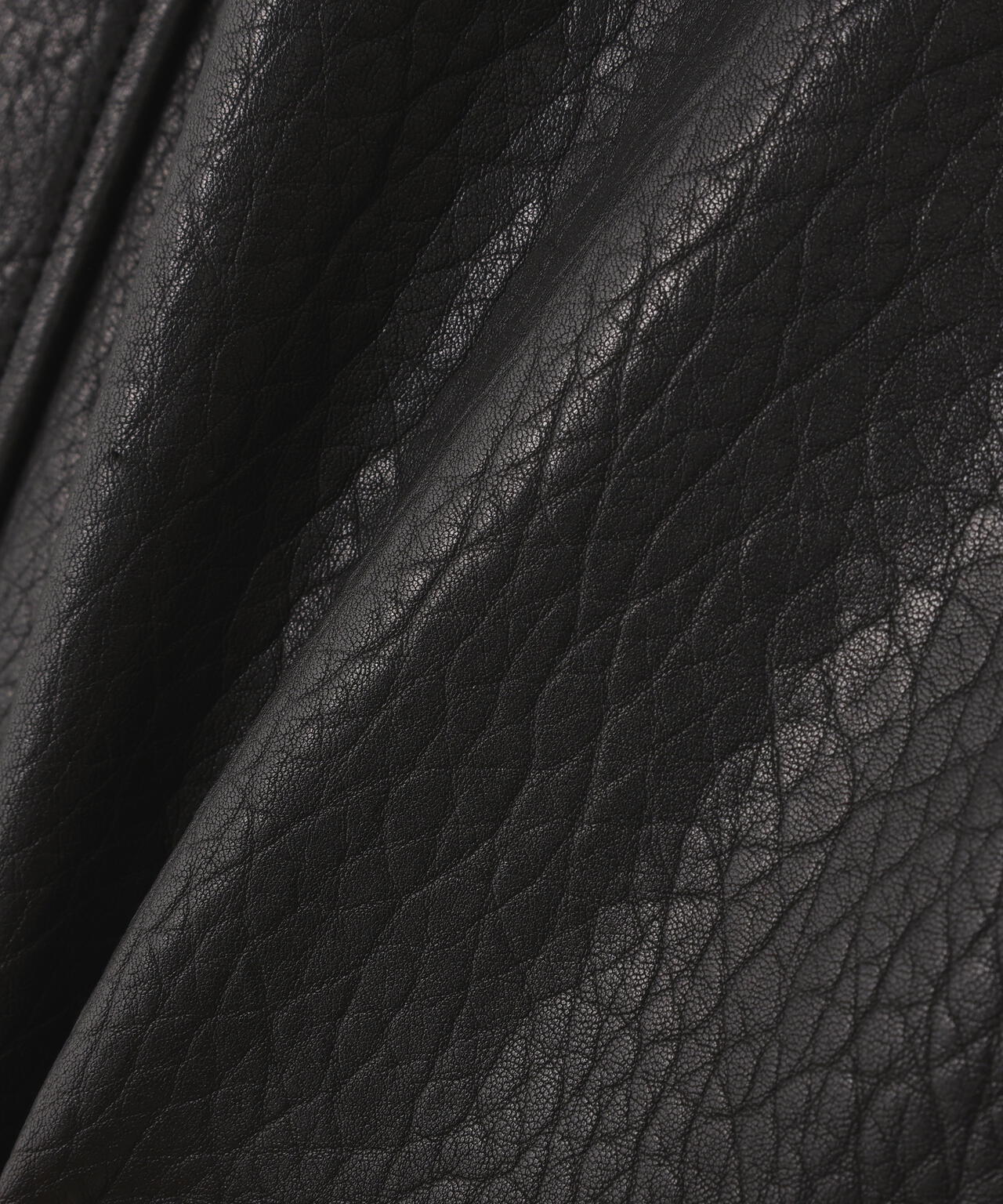 STUDIO NICHOLSON / TEXTURED LEATHER HARRINGTON JACKET