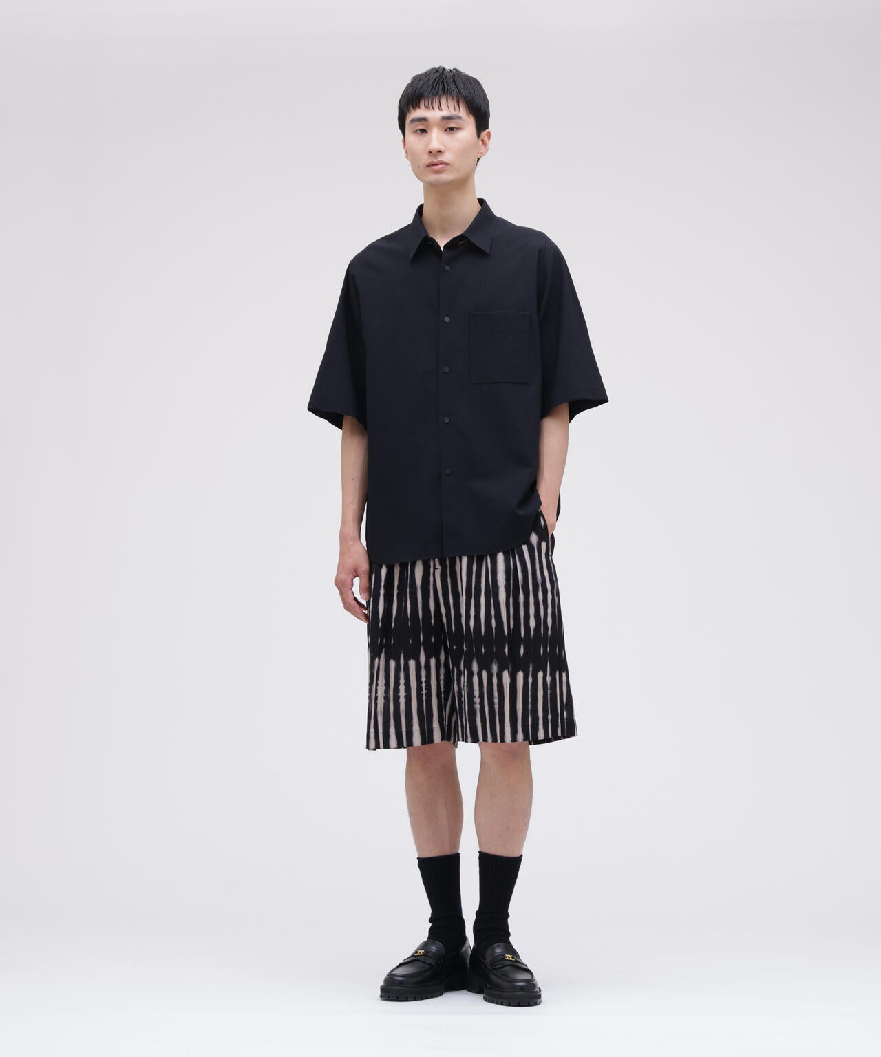 IRENISA / EXTENDED YOKE HALF-SLEEVED SHIRT