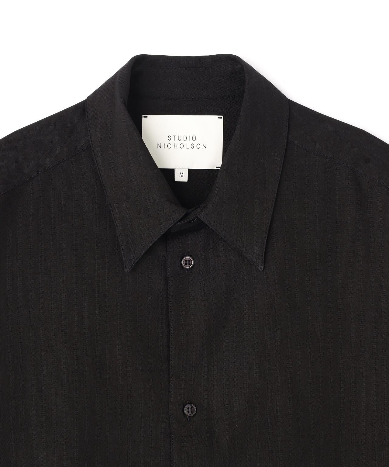 STUDIO NICHOLSON / TONAL BROKEN TWILL SHORT SLEEVE BOXY SHIRT