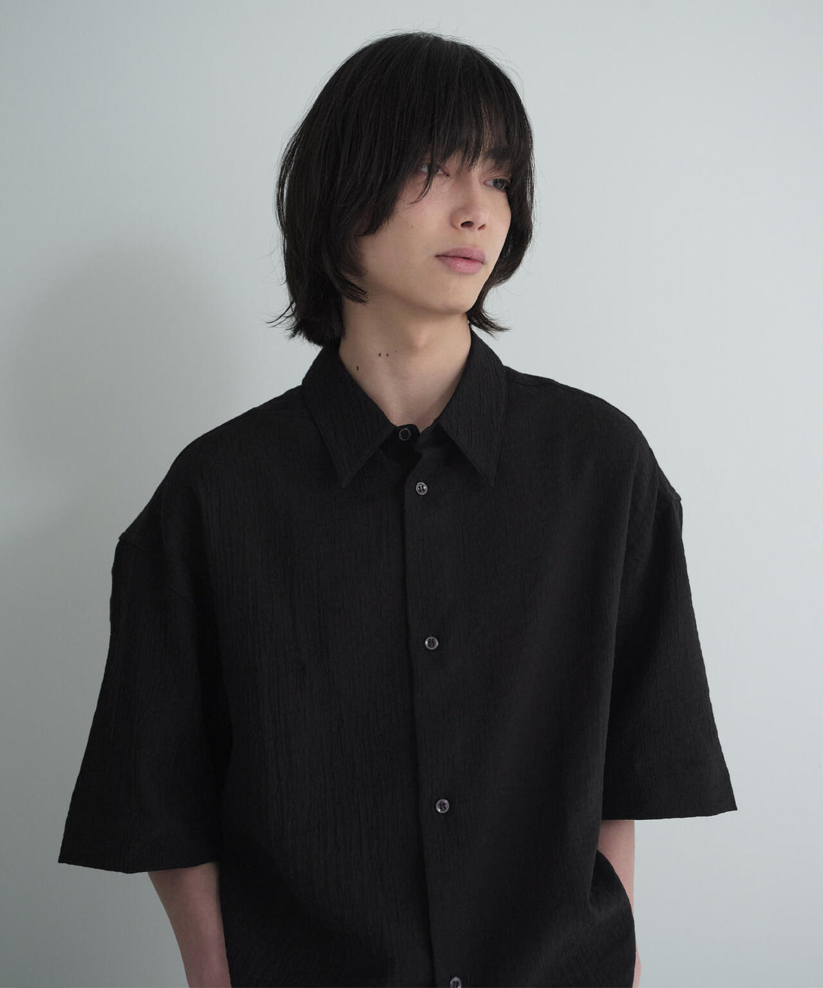 [別注]STUDIO NICHOLSON /MINIMAL MATELASSE SHORT SLEEVE BOXY SHIRT