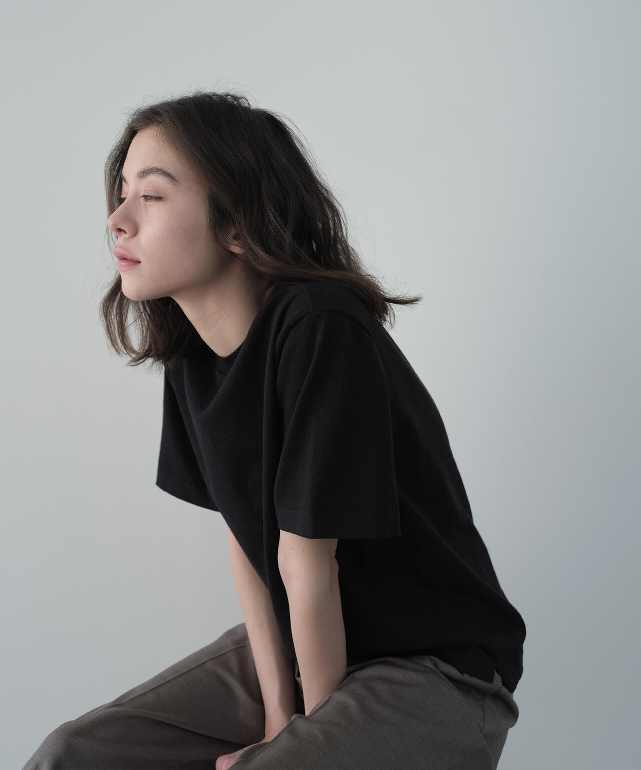 [別注]Yonetomi / LIGHT WAVE COTTON KNIT TEE