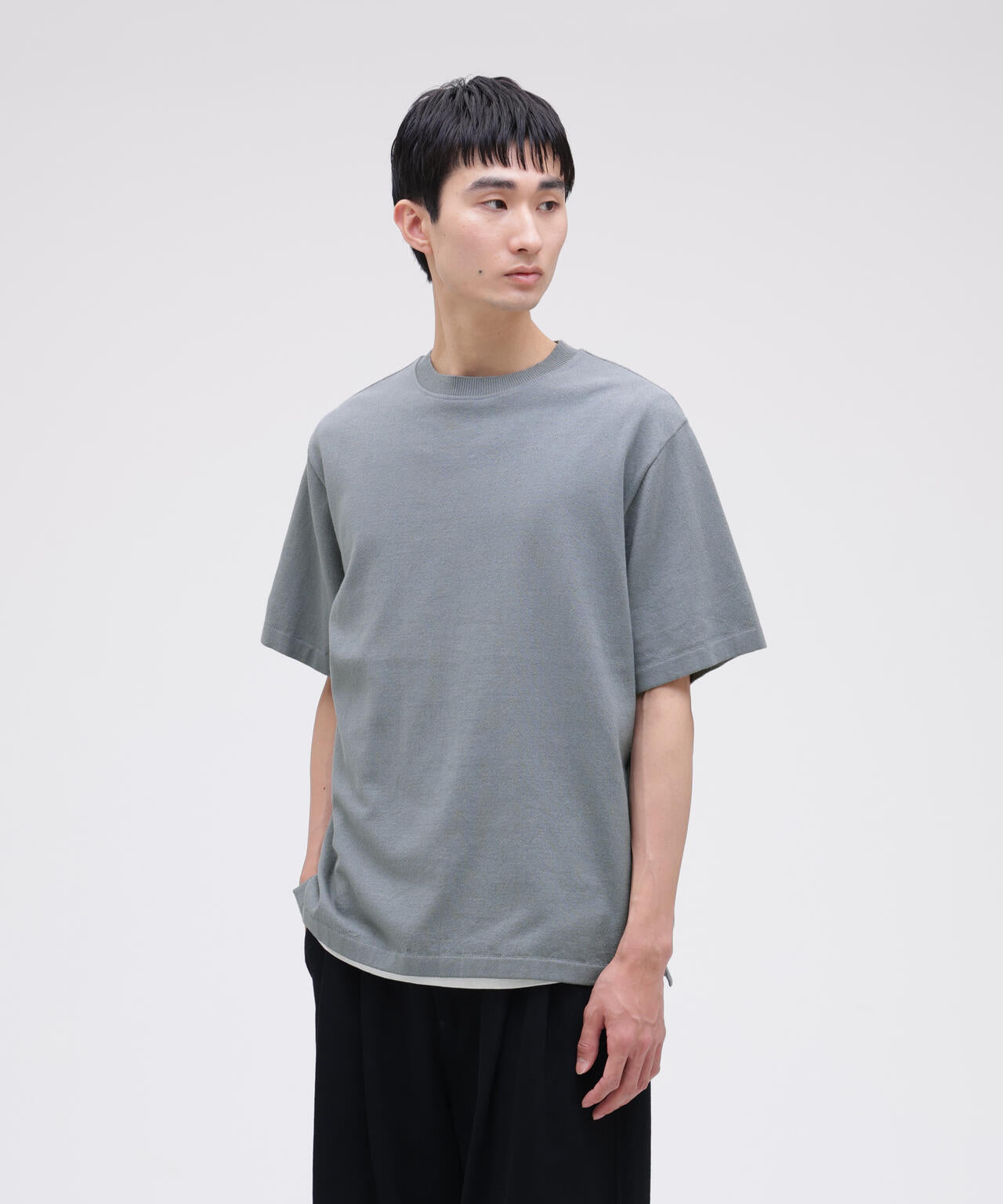 [別注]Yonetomi / LIGHT WAVE COTTON KNIT TEE